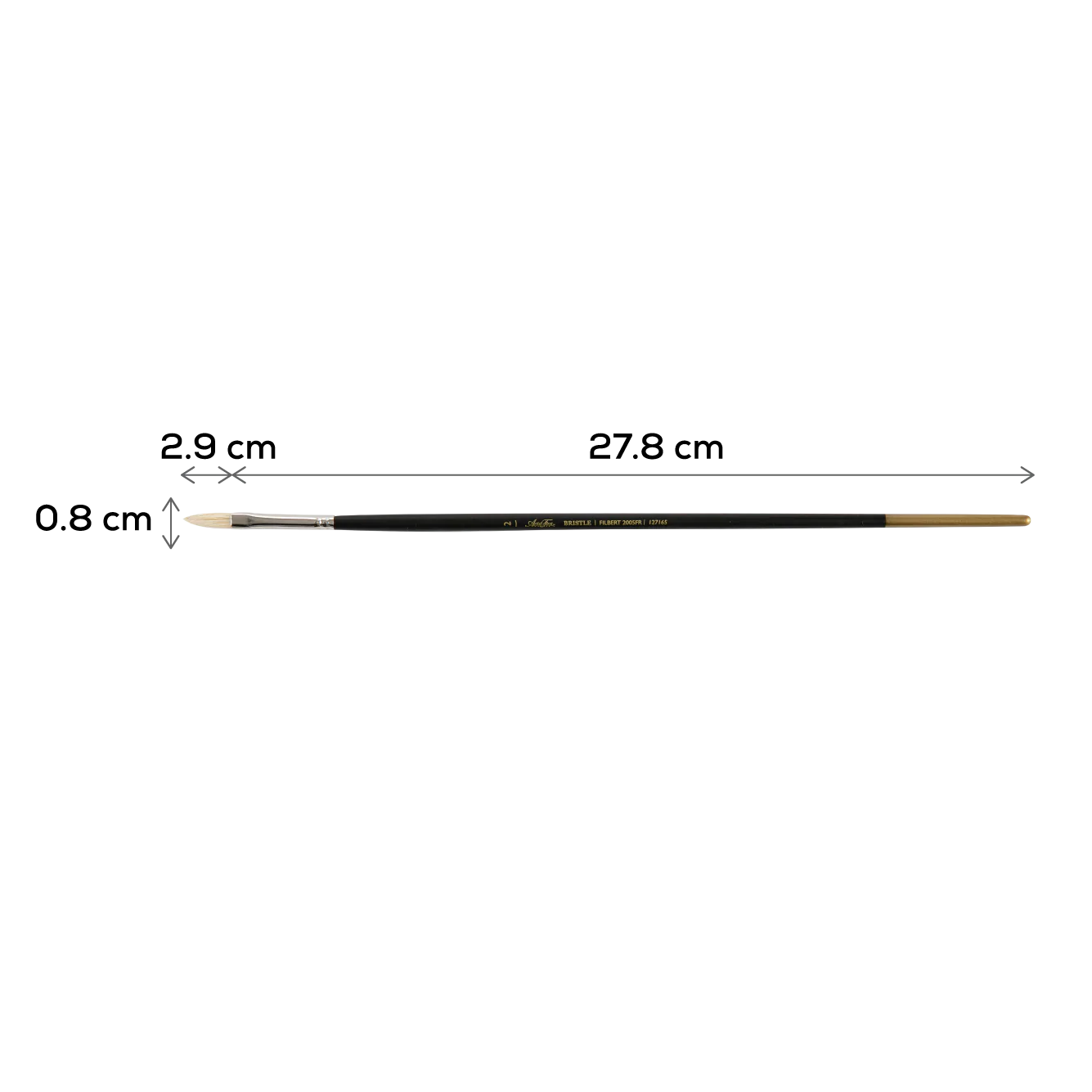 Artist First Choice Brush Interlock Hog Hair Filbert Size 2 - Image 5