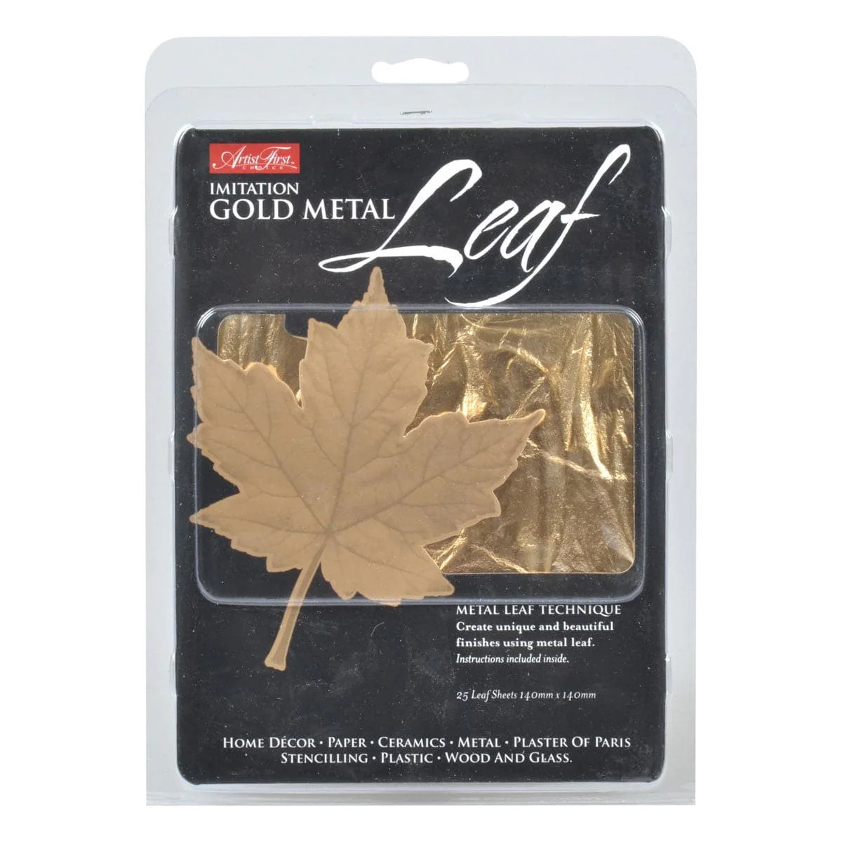 Artist First Choice Imitation Gold Metal Leaf 25 Sheets
