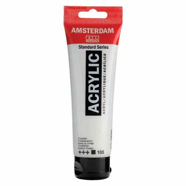 Amsterdam Acrylic Paint, 120ml - 105 - Titanium White