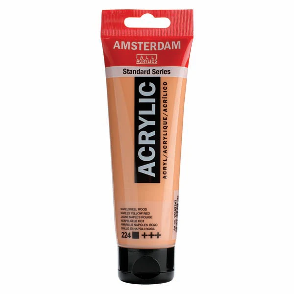 Amsterdam Acrylic Paint, 120ml - 224 - Napl.Ylw Red