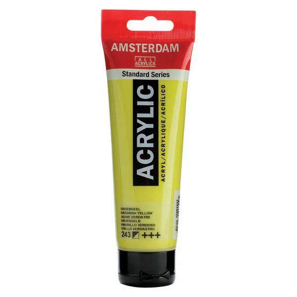 Amsterdam Acrylic Paint, 120ml - 243 - Greenish Ylw