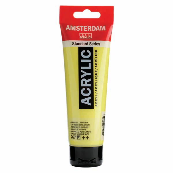 Amsterdam Acrylic Paint, 120ml - 267 - Azo Ylw Lemon