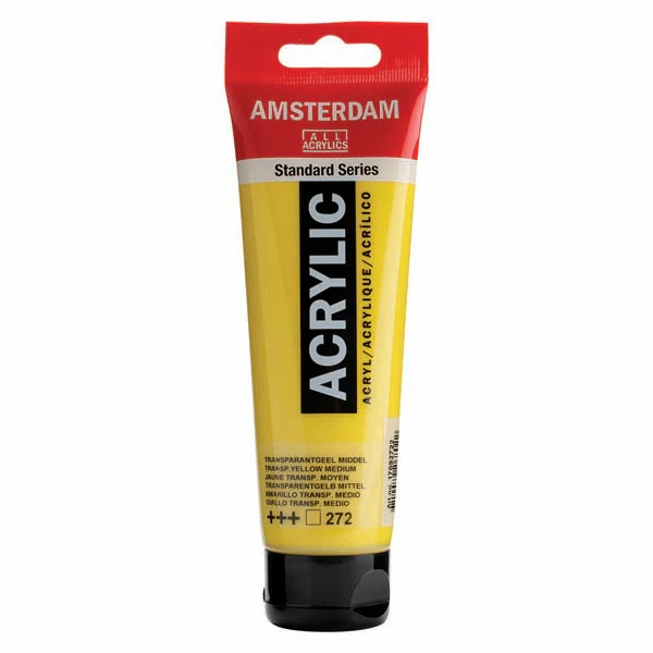 Amsterdam Acrylic Paint, 120ml - 272 - Transp.Ylw Med