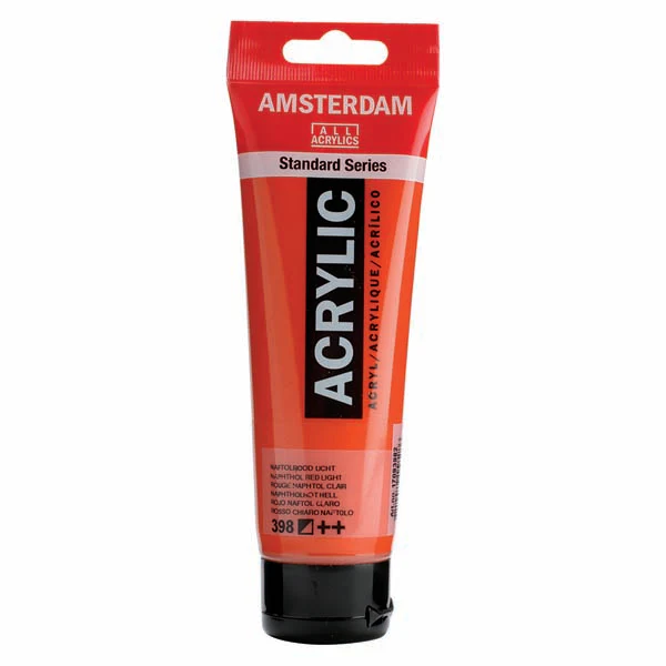 Amsterdam Acrylic Paint, 120ml - 398 - Naph.Red Lt
