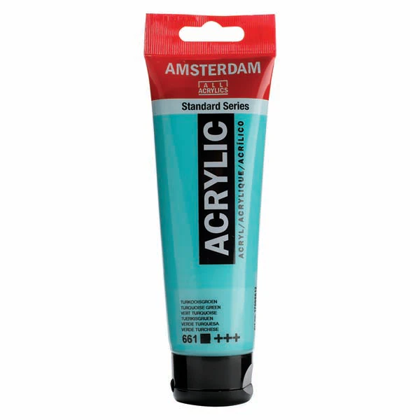 Amsterdam Acrylic Paint, 120ml - 661 - Turq.Green
