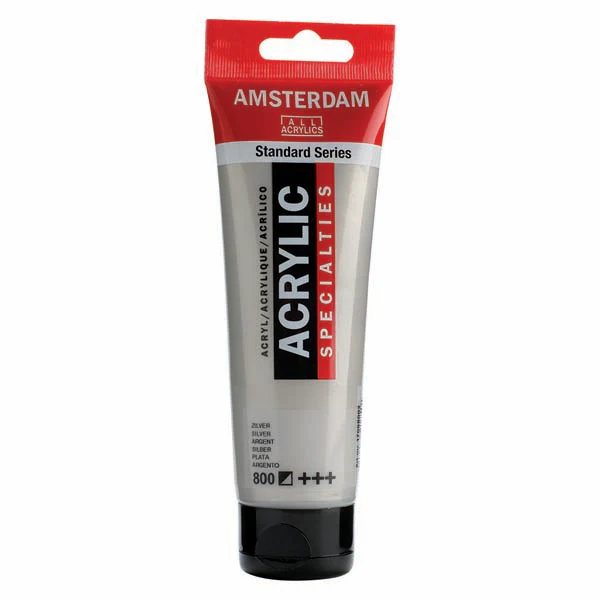 Amsterdam Acrylic Paint, 120ml - 800 - Silver