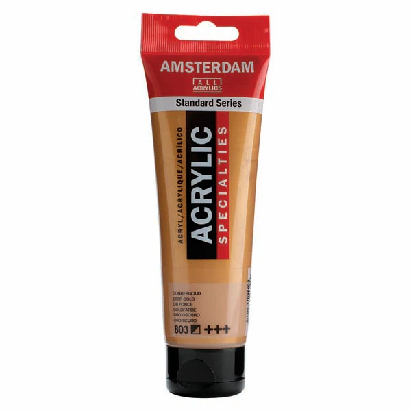 Amsterdam Acrylic Paint, 120ml - 803 - Deep Gold