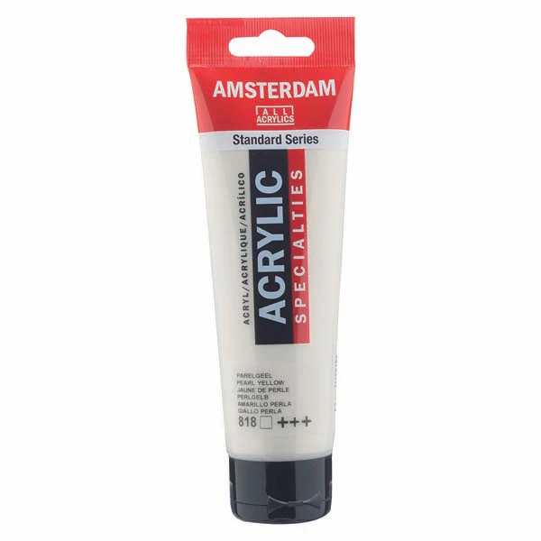 Amsterdam Acrylic Paint, 120ml - 818 - Pearl Yellow