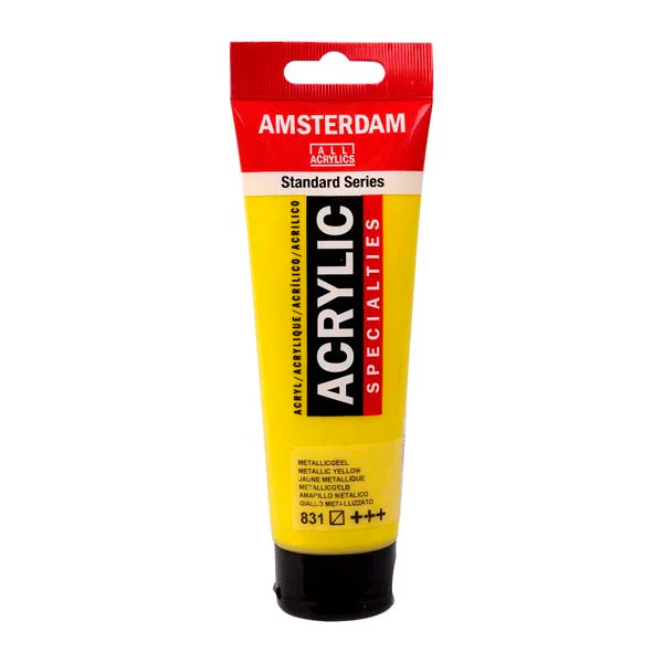 Amsterdam Acrylic Paint, 120ml - 831 - Metallic Yellow