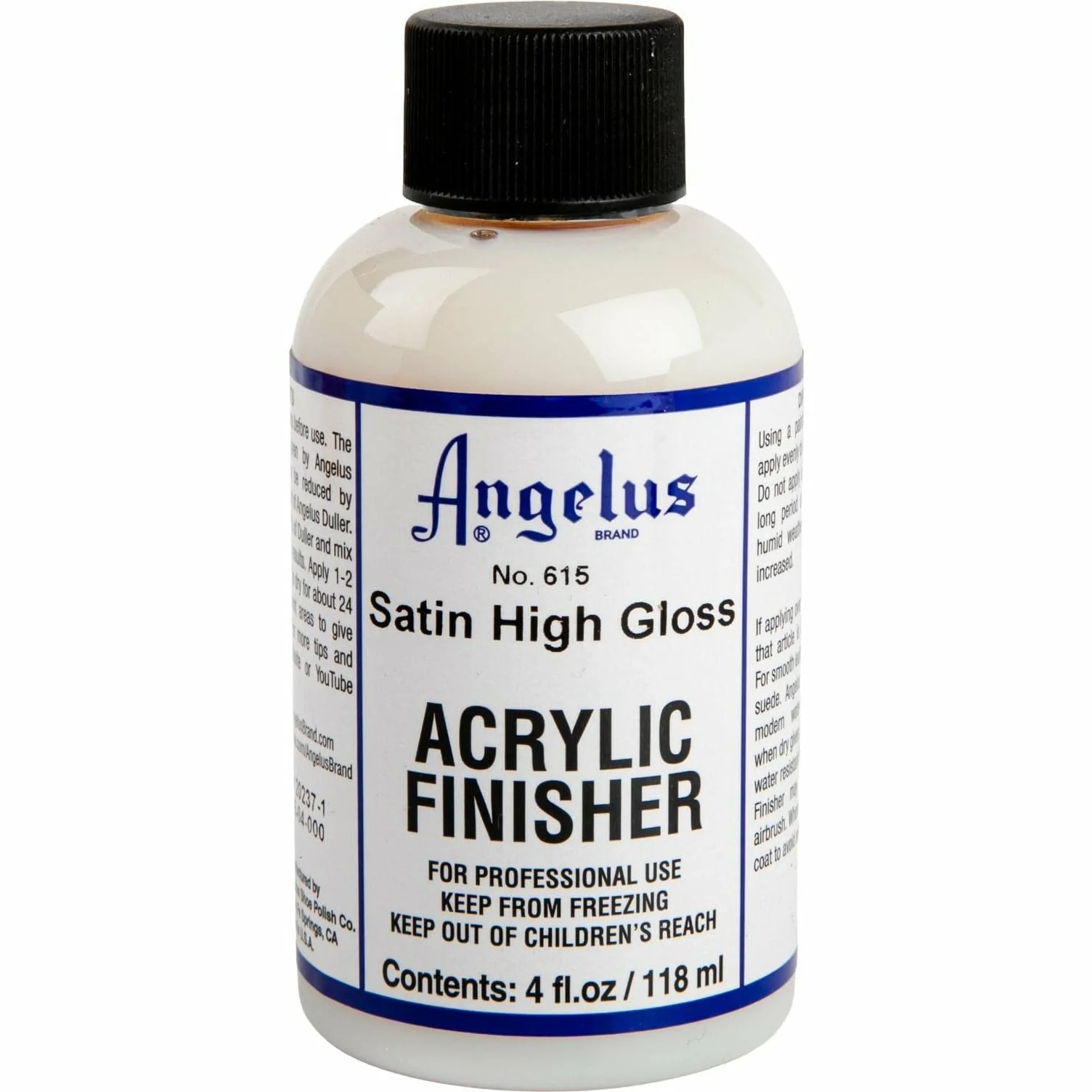 Angelus Acrylic Flexible Clear Satin High Gloss Finish #615 (4 Oz) 118Ml