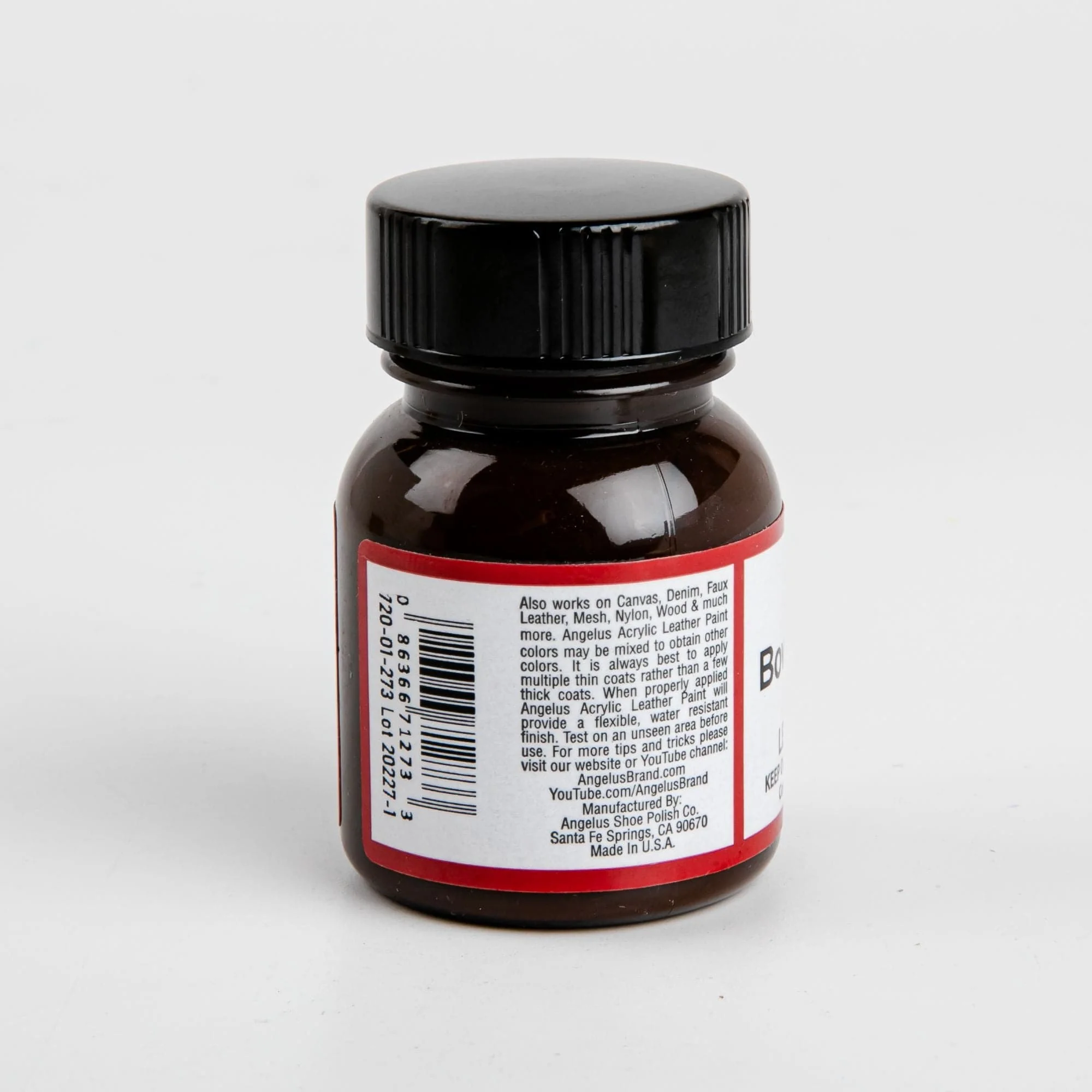 Angelus Acrylic Paint Bowler Brown #273 29Ml Use On Leather, Vinyl Or Fabric - Image 2