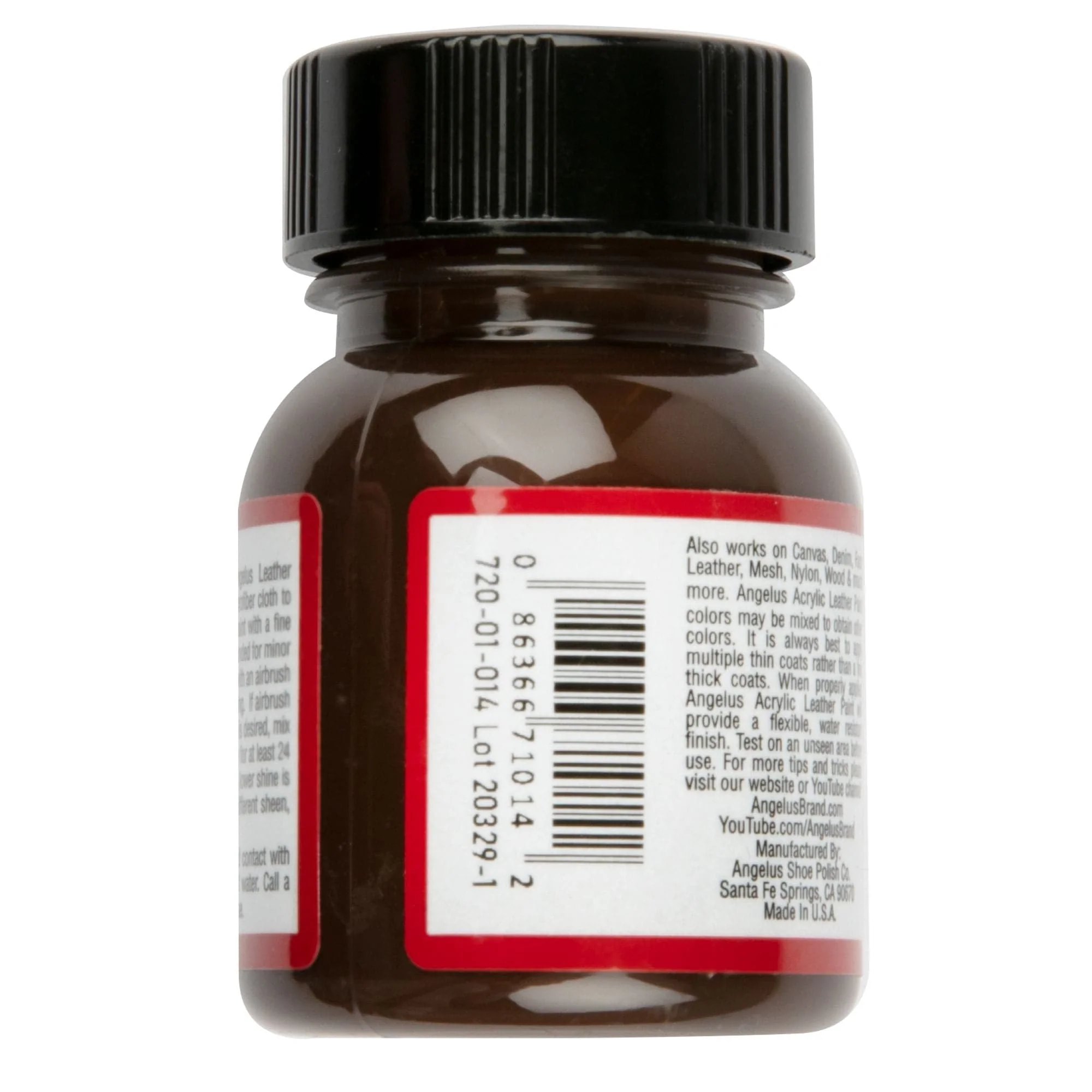 Angelus Acrylic Paint Brown #014 29Ml Use On Leather, Vinyl Or Fabric - Image 2