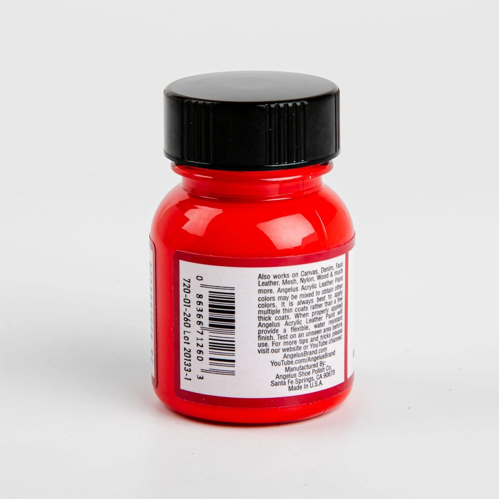 Angelus Acrylic Paint Chilli Red #260 29Ml Use On Leather, Vinyl Or Fabric - Image 2