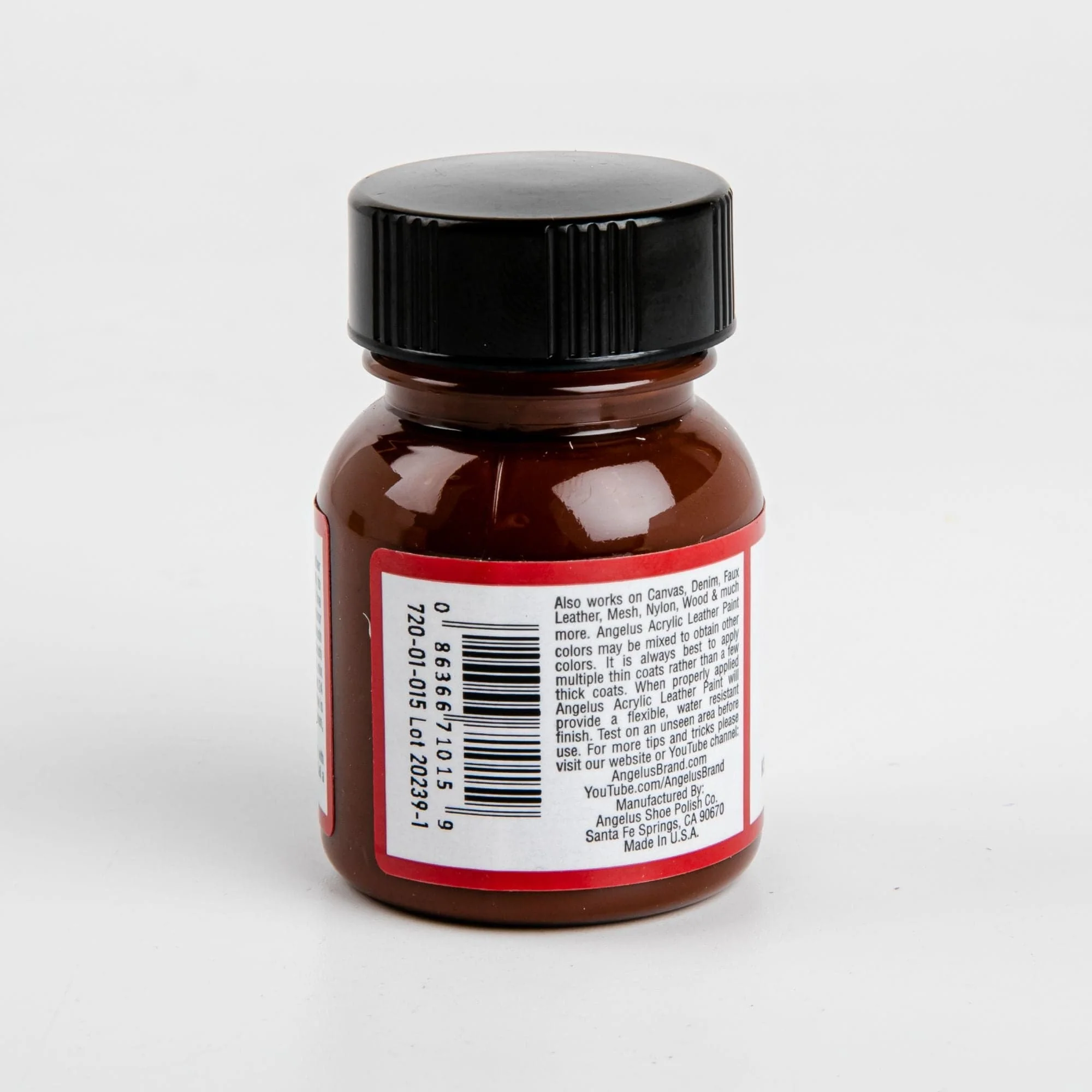 Angelus Acrylic Paint Chocolate #015 29Ml Use On Leather, Vinyl Or Fabric - Image 2