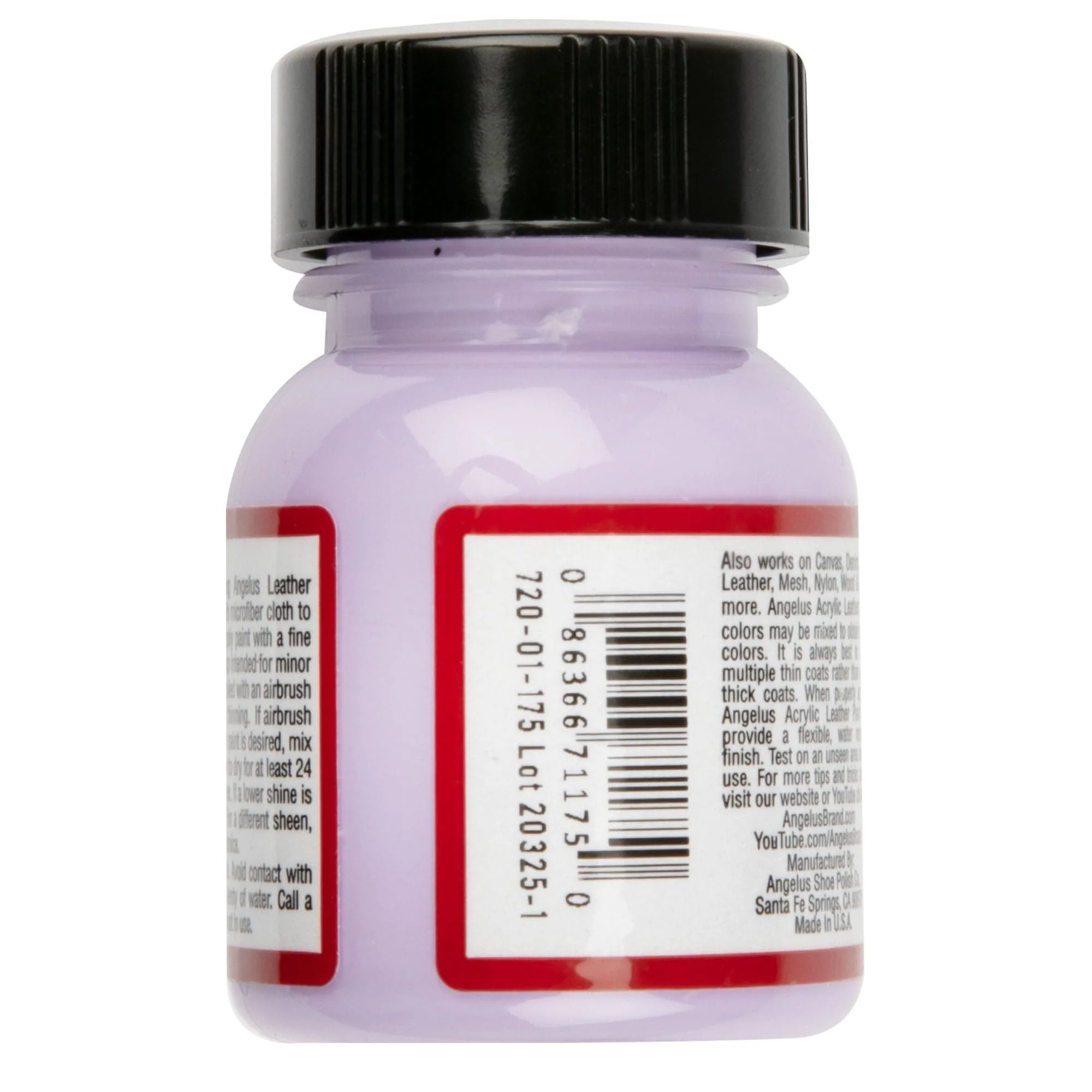 Angelus Acrylic Paint Lilac #175 29Ml Use On Leather, Vinyl Or Fabric - Image 2