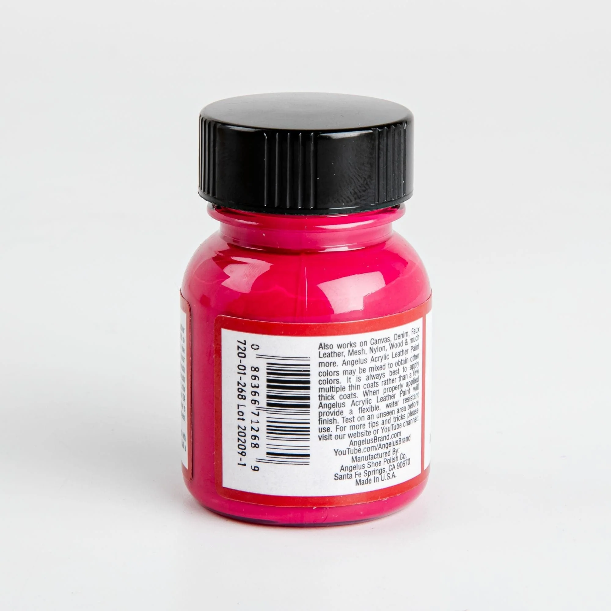 Angelus Acrylic Paint Raspberry #268 29Ml Use On Leather, Vinyl Or Fabric - Image 2