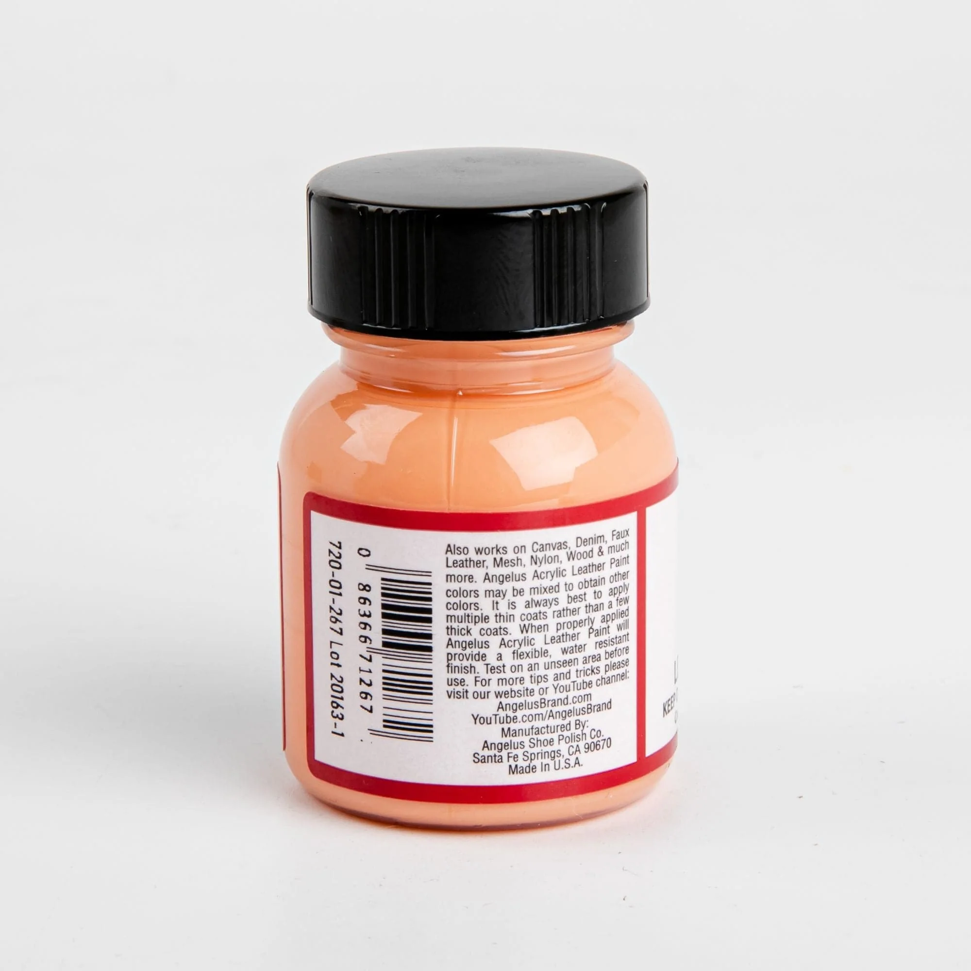 Angelus Acrylic Paint Salmon #267 29Ml Use On Leather, Vinyl Or Fabric - Image 2