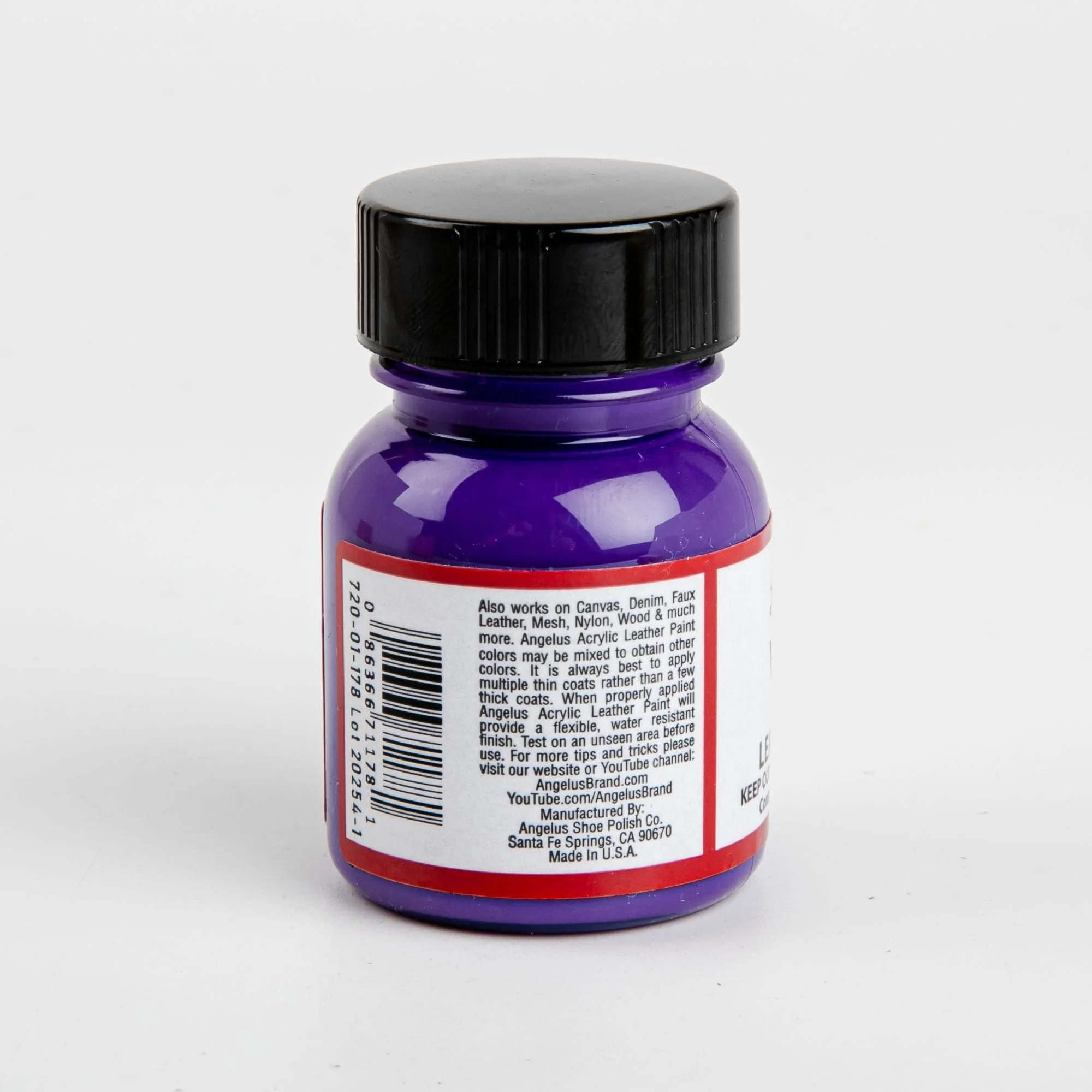 Angelus Acrylic Paint Violet #178 29Ml Use On Leather, Vinyl Or Fabric - Image 2