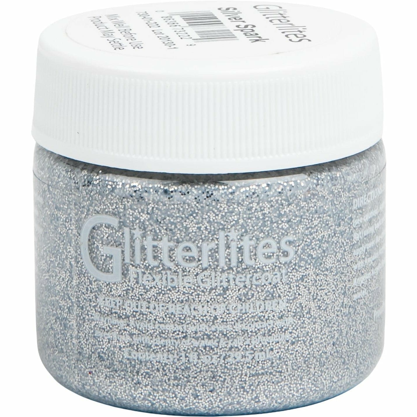 Angelus Glitterlite Acrylic Paint Silver Spark #222 Paint 29Ml - Image 3