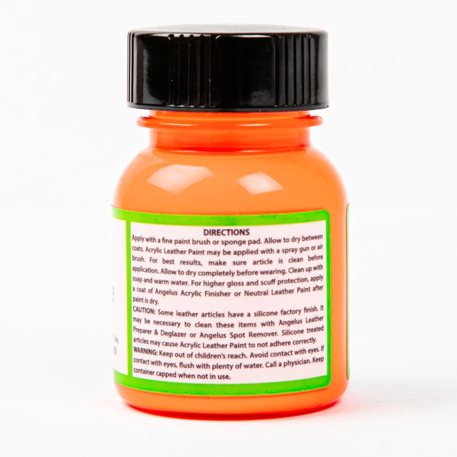 Angelus Neon Acrylic Paint Lava Orange 29Ml Use On Leather, Vinyl Or Fabric - Image 2