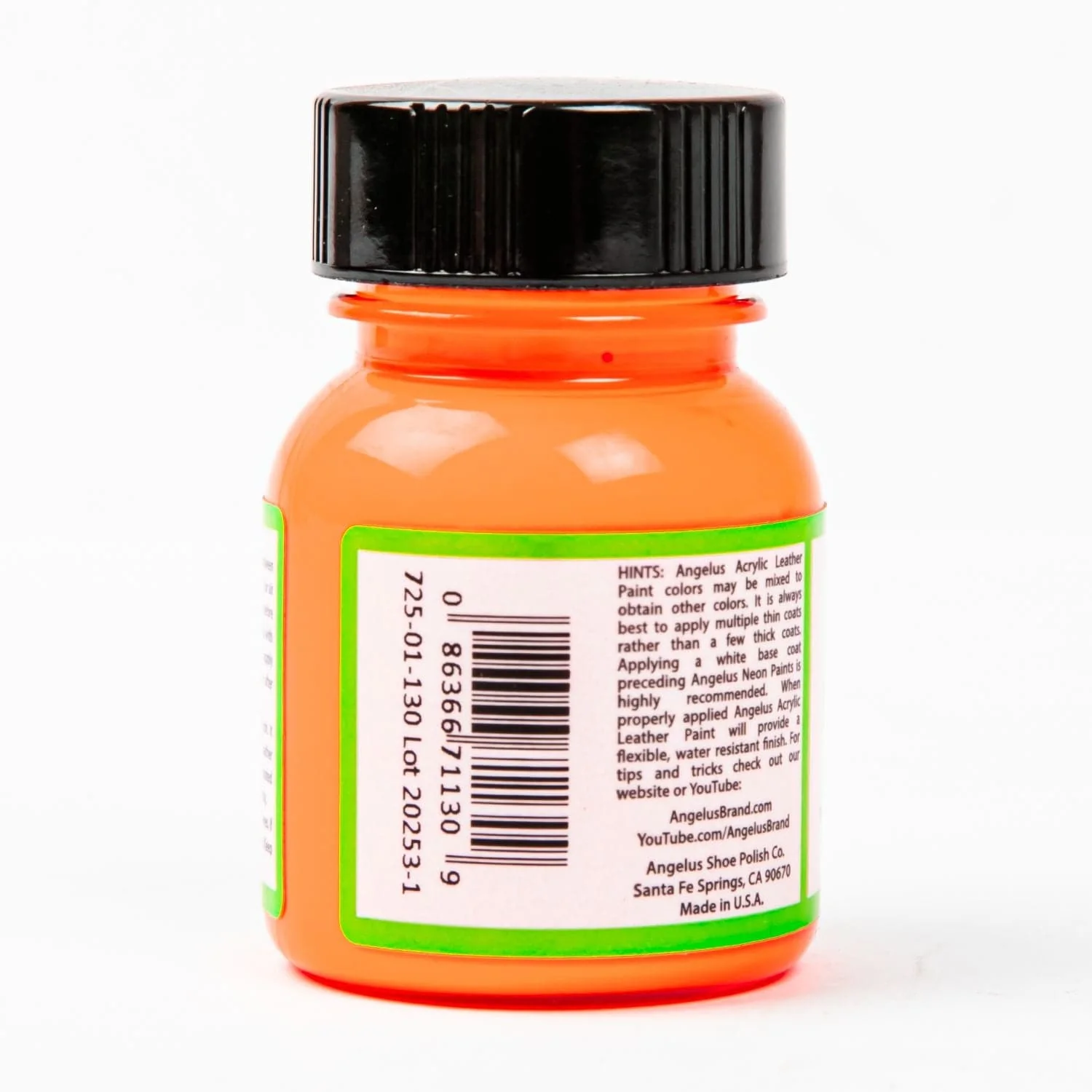 Angelus Neon Acrylic Paint Lava Orange 29Ml Use On Leather, Vinyl Or Fabric - Image 3