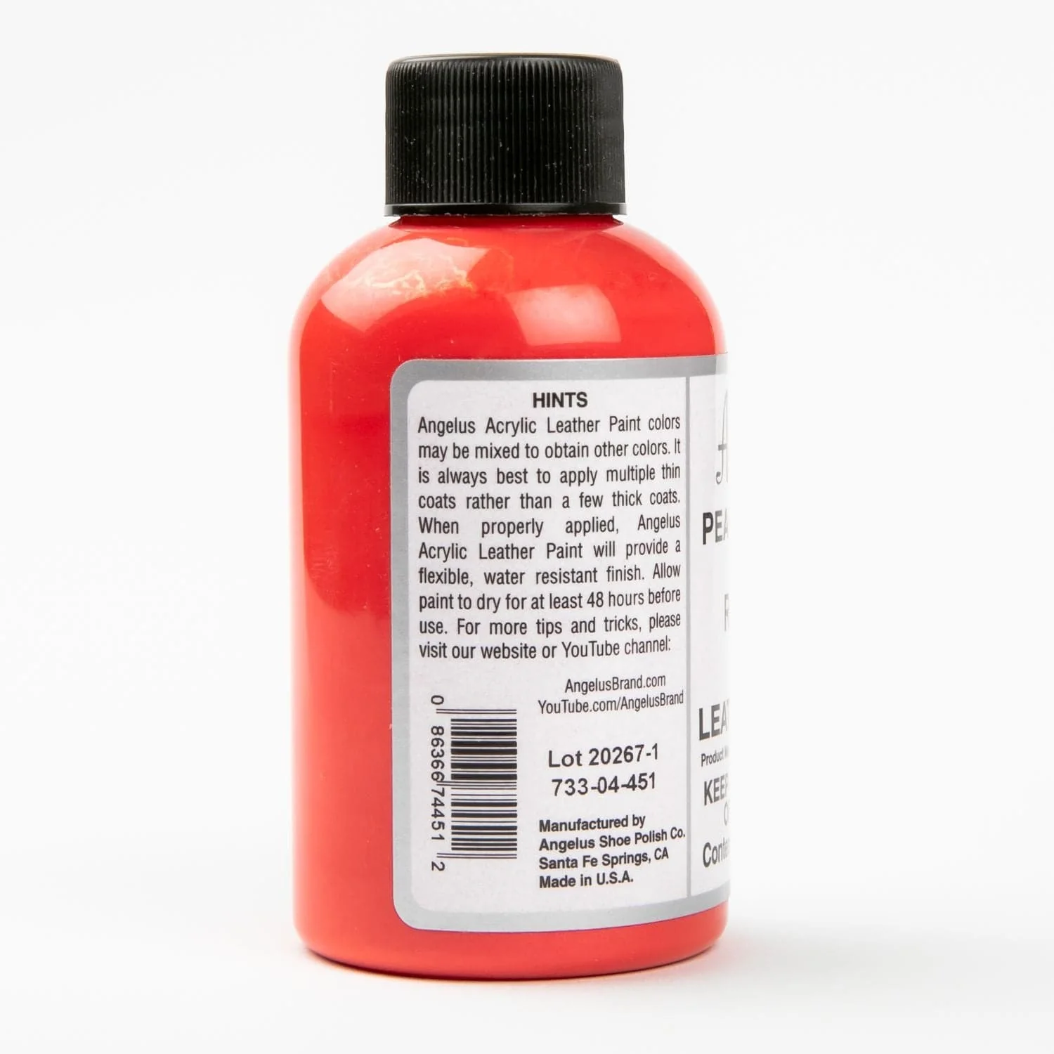 Angelus Pearlescent Acrylic Paint Riot Red #451 118ml Use On Leather, Vinyl Or Fabric - Image 6