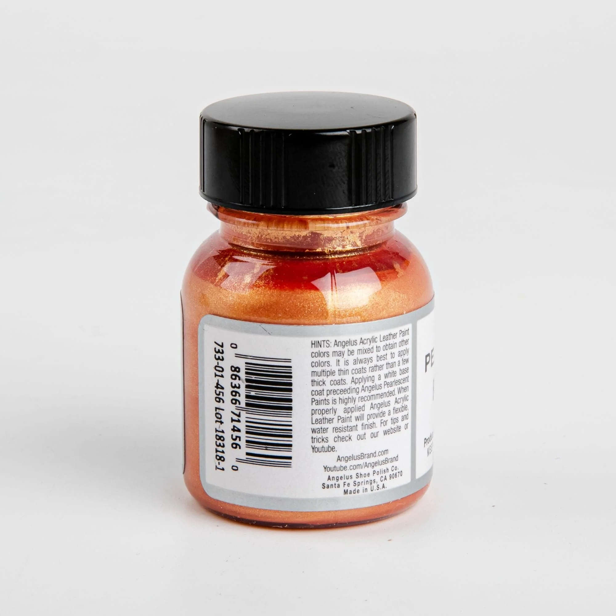 Angelus Pearlescent Acrylic Paint Rose Gold #456 29Ml Use On Leather, Vinyl Or Fabric - Image 2