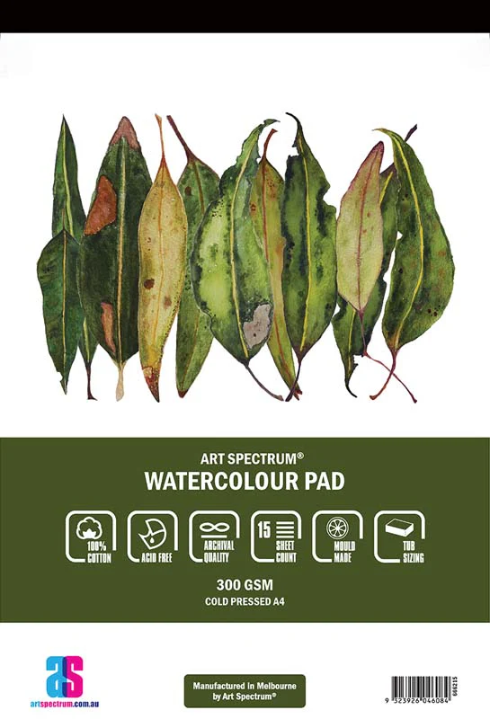 Art Spectrum 100% Cotton Watercolour Pad, A4 300gsm cold pressed 15 sheets