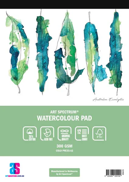 Art Spectrum 25% Cotton Watercolour Pad, A3 300gsm 12 sheets