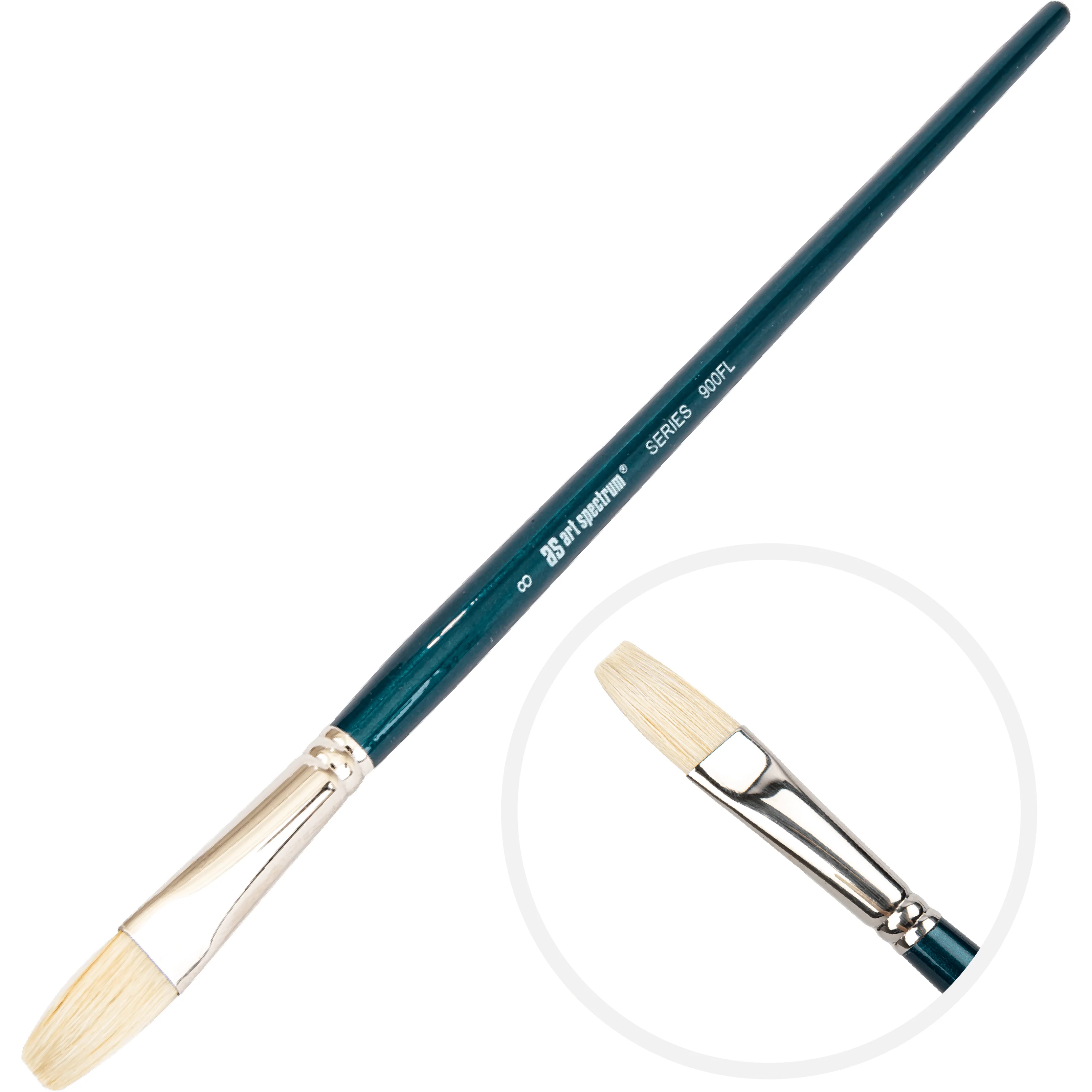 Art Spectrum Brush Series 900 Interlocked Hog Bristle - Flat Size - 8
