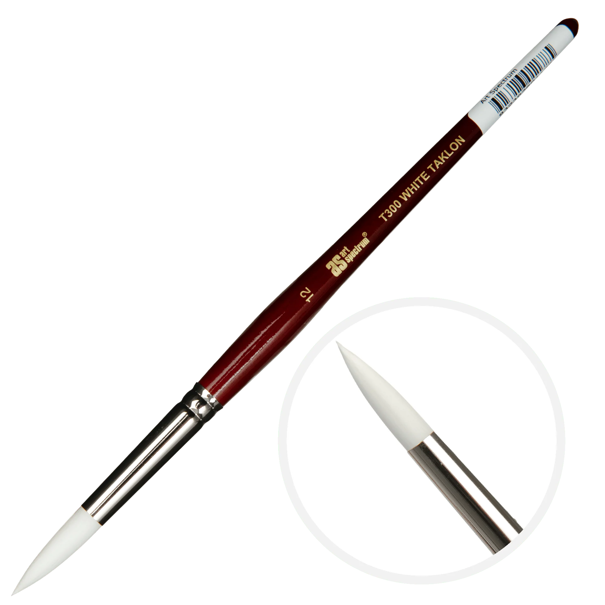 Art Spectrum Brush Series T300 White Taklon - Round Size - 12