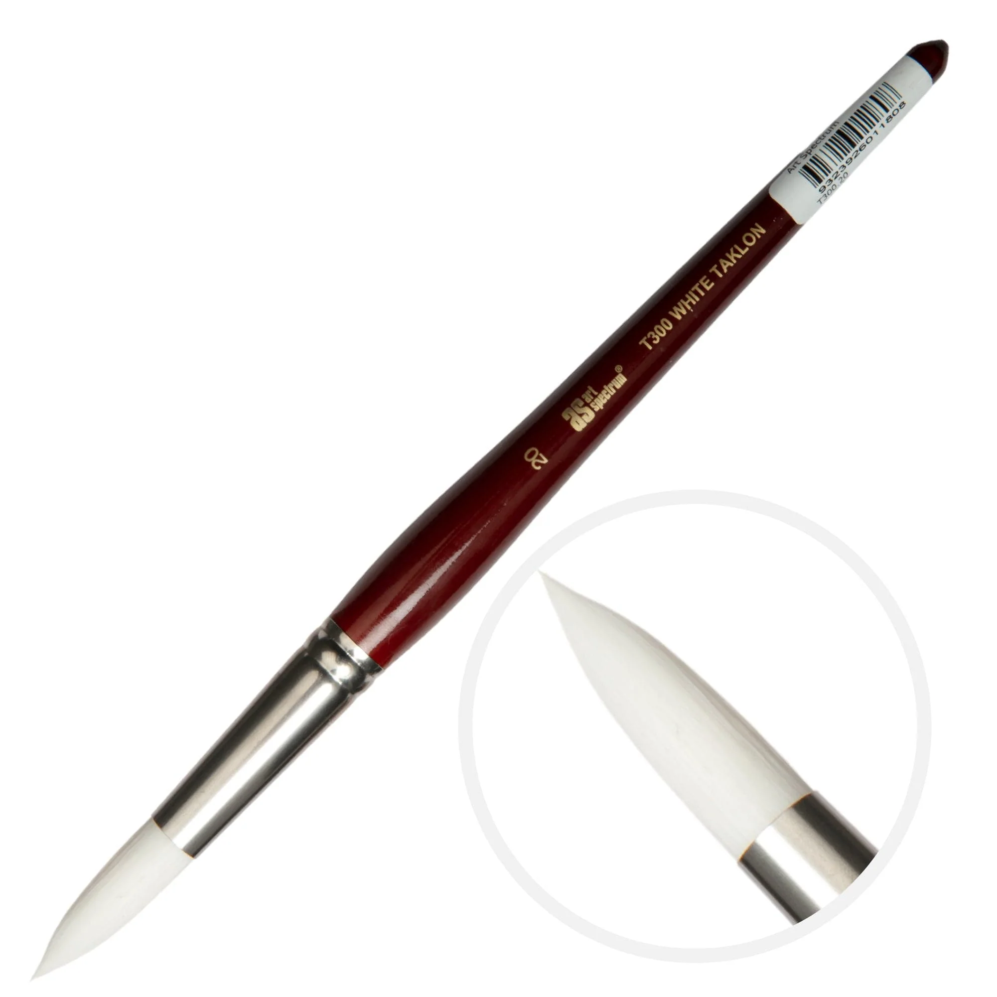 Art Spectrum Brush Series T300 White Taklon - Round Size - 20