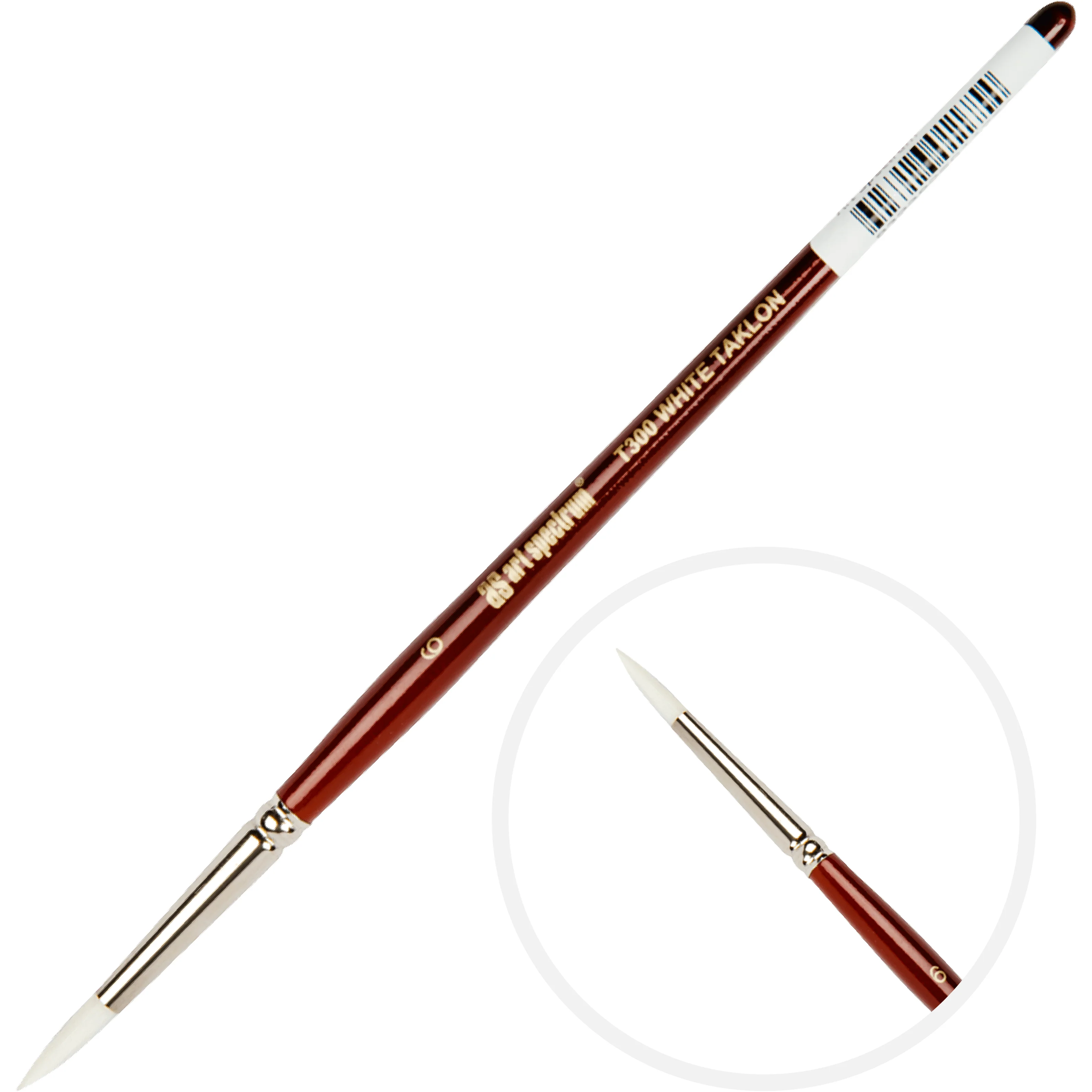 Art Spectrum Brush Series T300 White Taklon - Round Size - 6