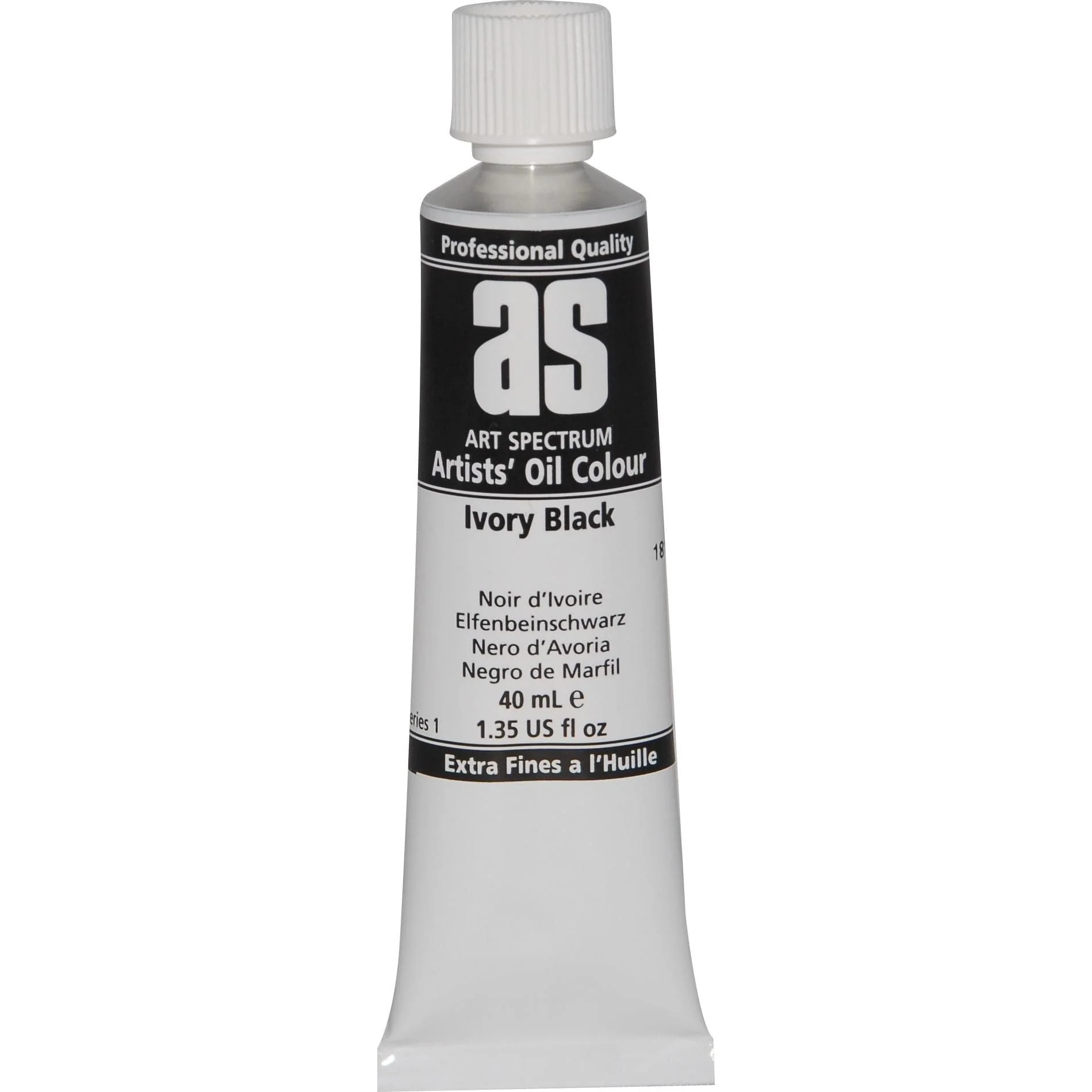 Art Spectrum Oil Paint 40mL Ivory Black S1