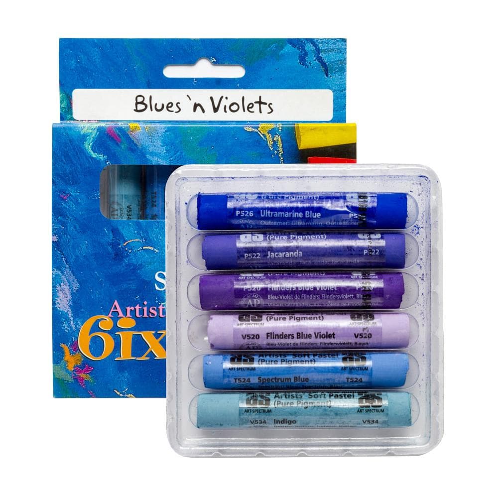 Art Spectrum Standard Pastel Six Pack Blues 'N' Violets