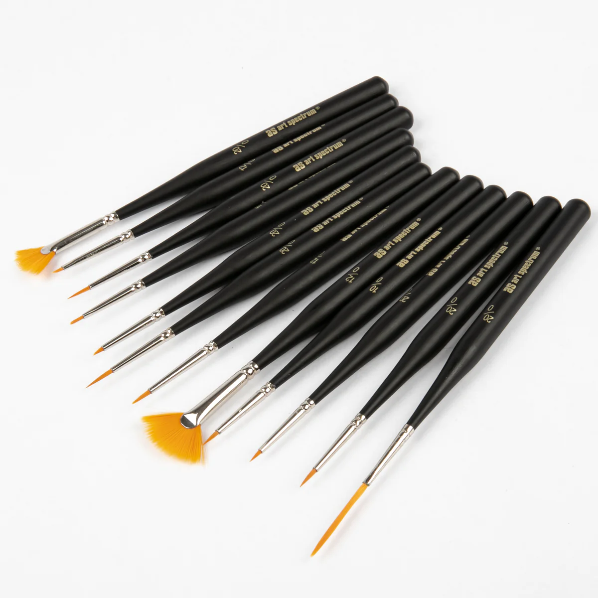Art Spectrum Studio Series Golden Synthetic Extra Fine Detail Brush Set - Hangcell Set Of 12 Brushes - Image 3