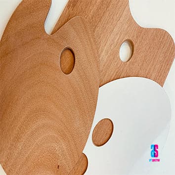 Art Spectrum  White Melamine (Kidney Shape) Palette  3Mm - 23X30cm - Image 3