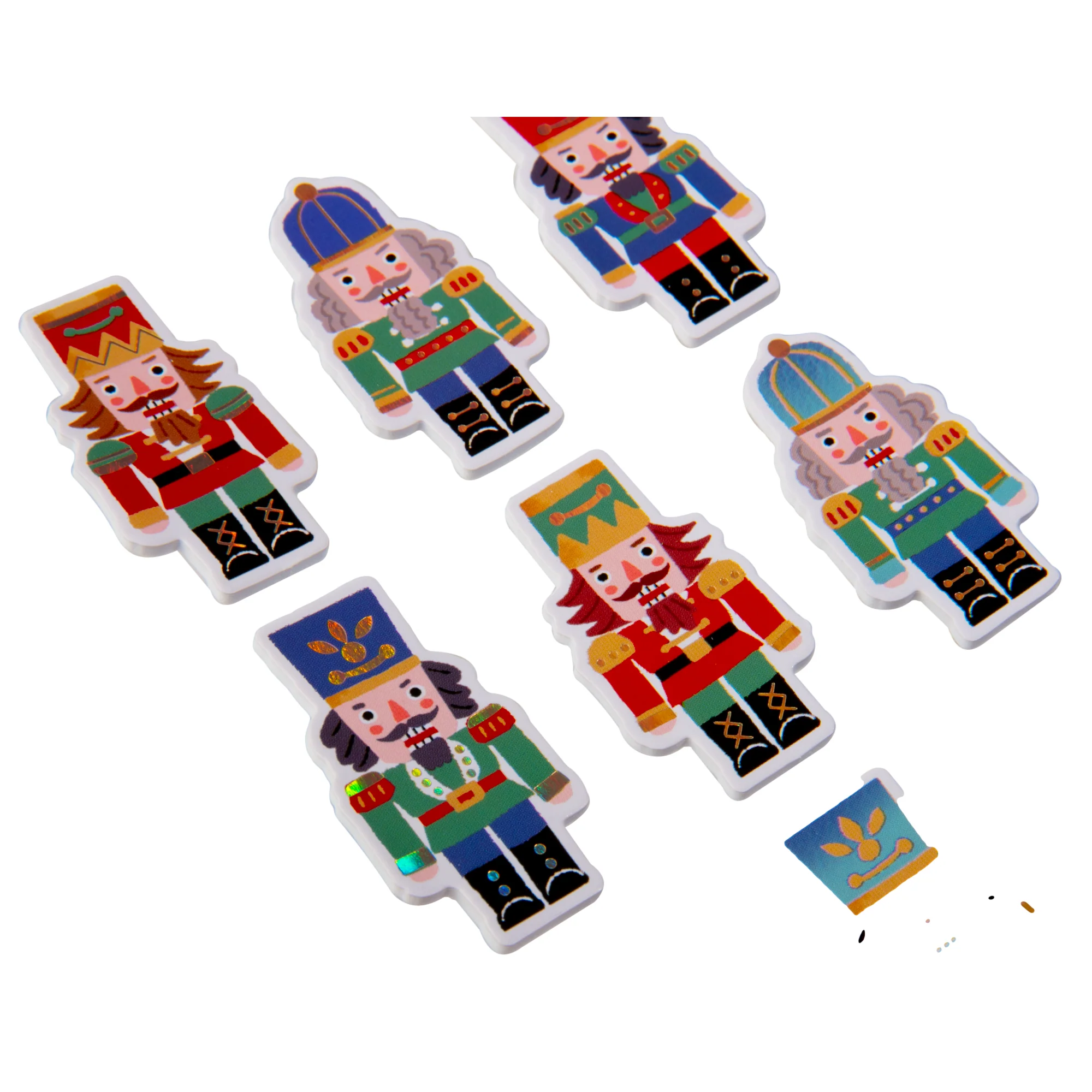 Art Star Christmas 3D Stickers Nutcrackers 100 x190mm 9 Stickers - Image 2