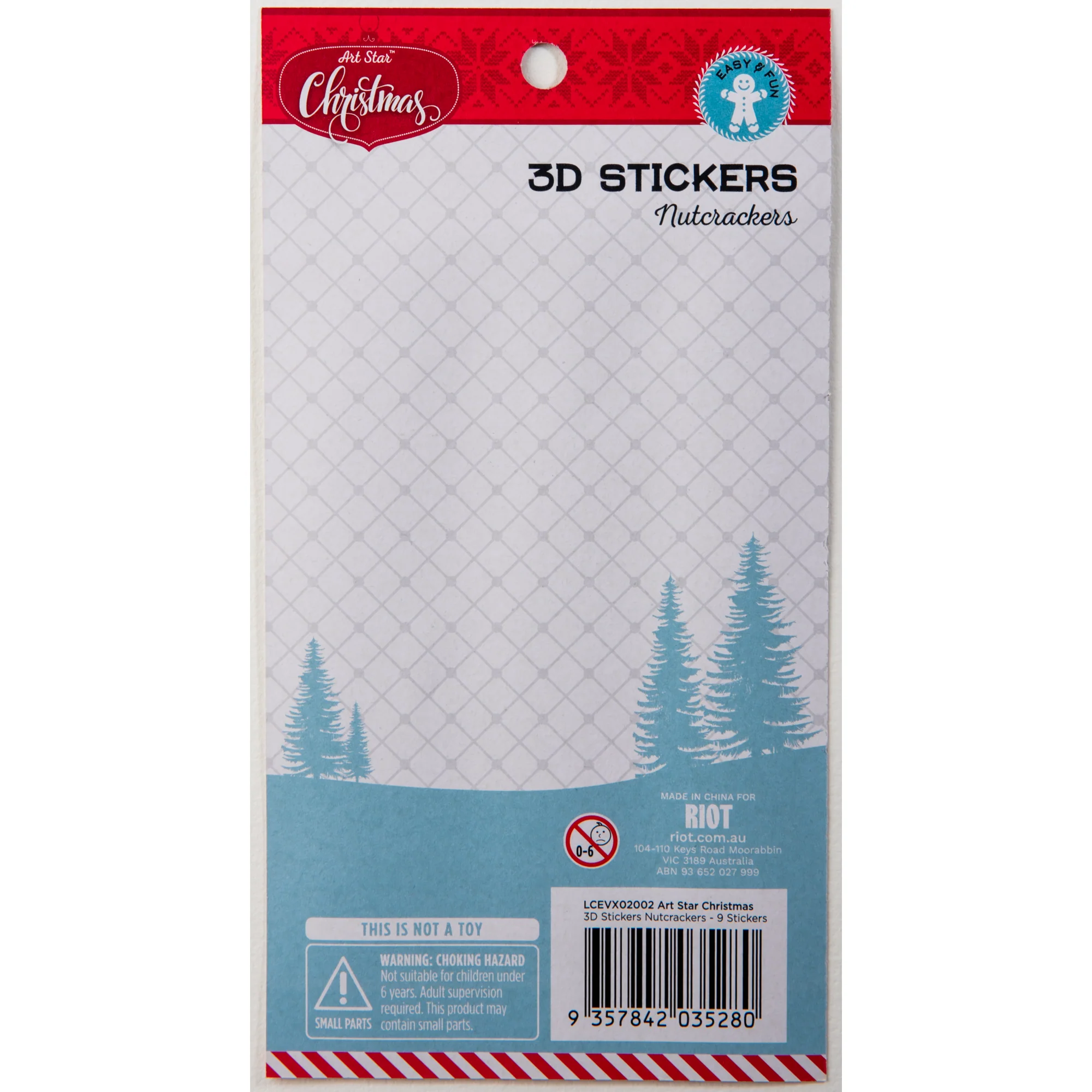 Art Star Christmas 3D Stickers Nutcrackers 100 x190mm 9 Stickers - Image 5