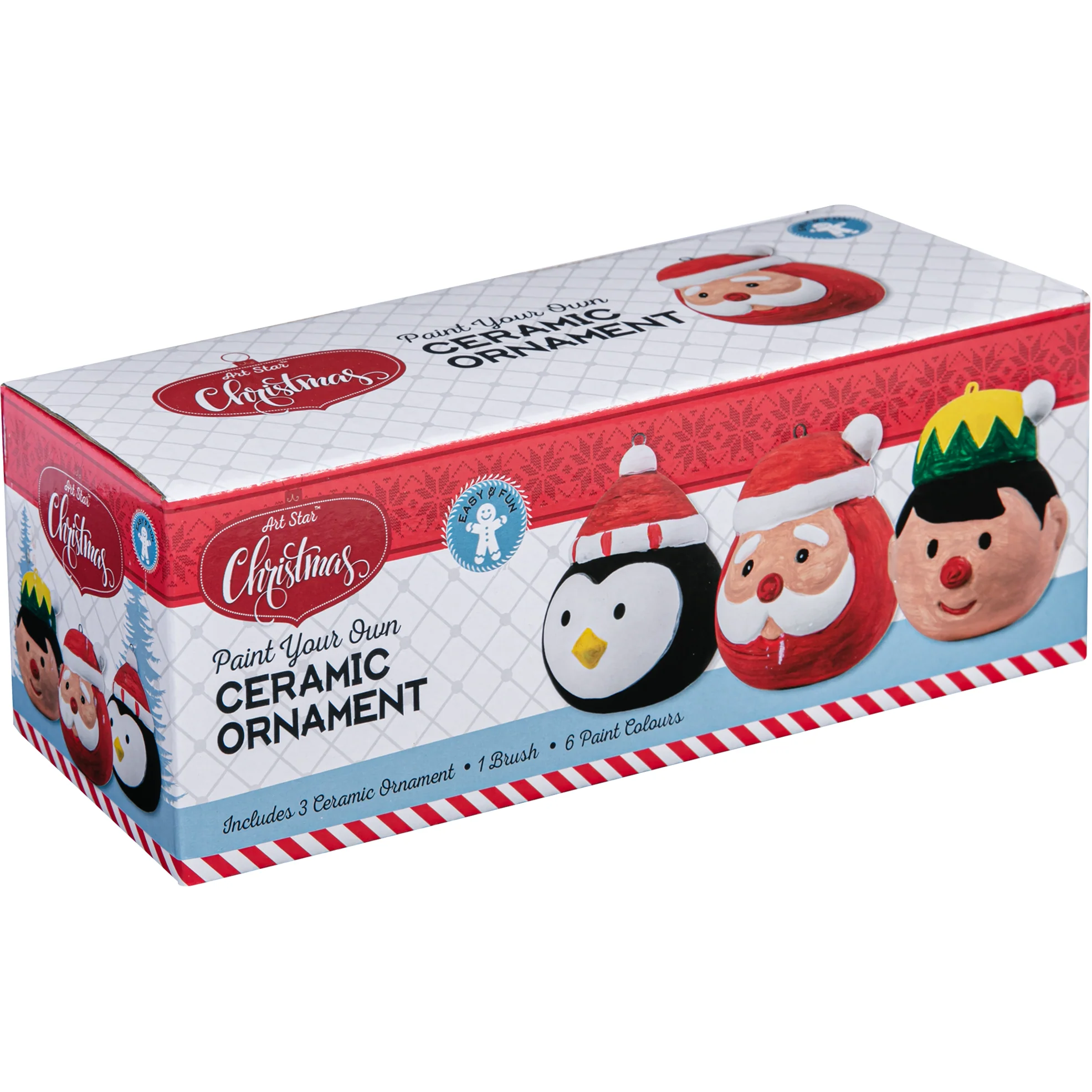 Art Star Christmas Paint Your Own Ceramic Character Ornament Kit - Image 4