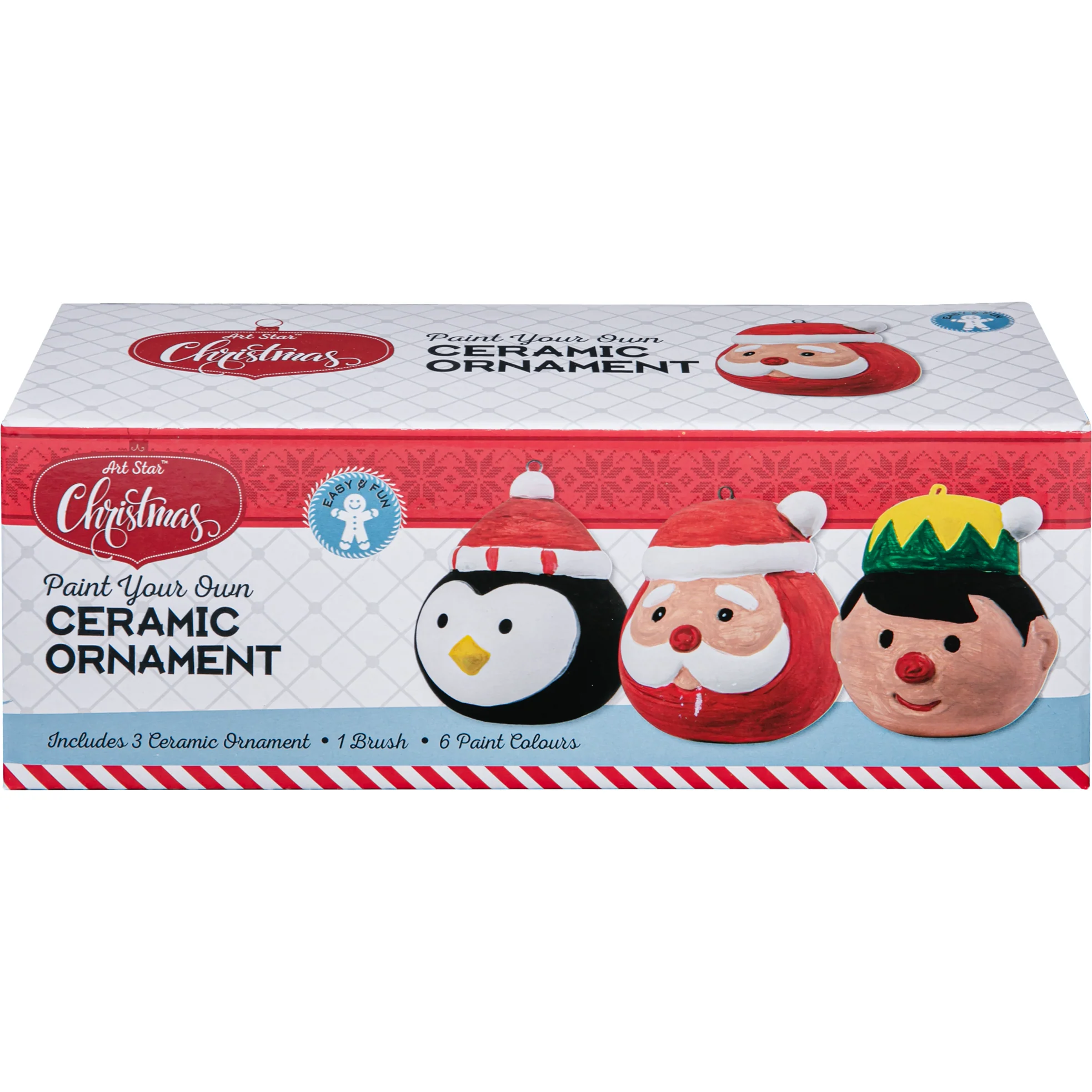 Art Star Christmas Paint Your Own Ceramic Character Ornament Kit - Image 5