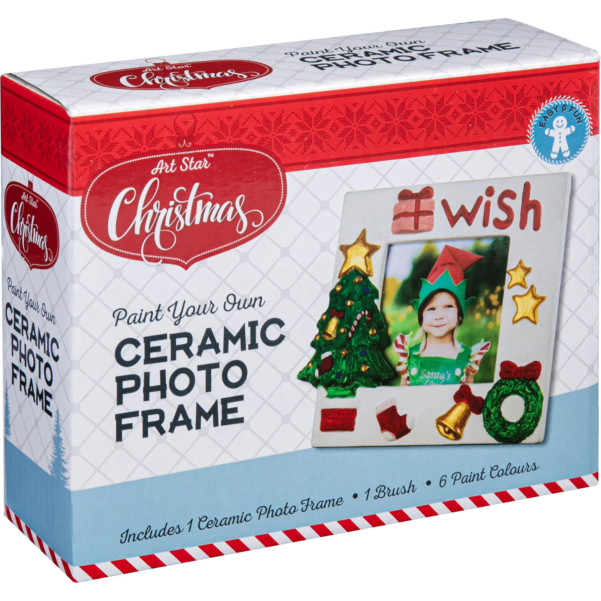 Art Star Christmas Paint Your Own Ceramic Photo Frame Kit - Image 4