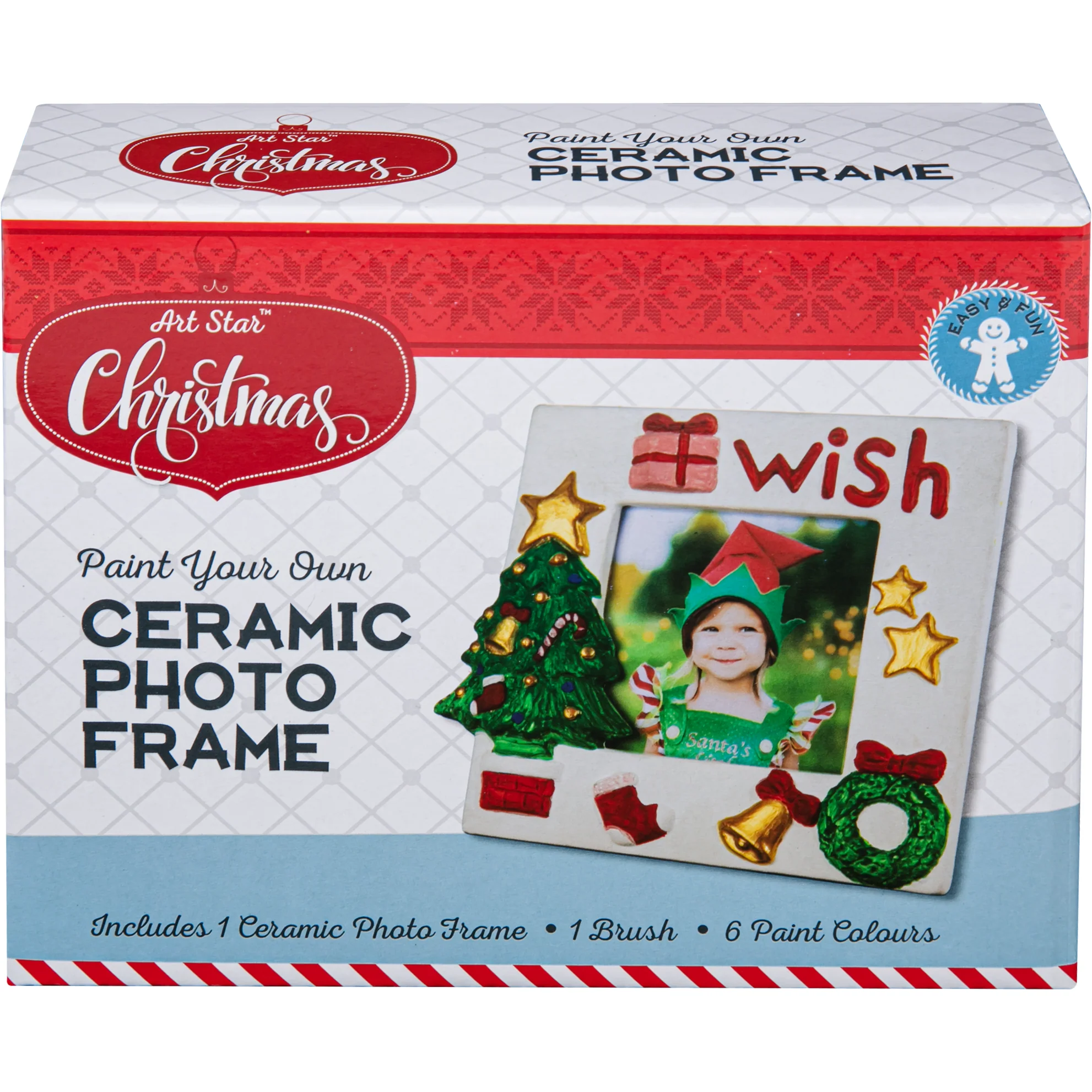 Art Star Christmas Paint Your Own Ceramic Photo Frame Kit - Image 5