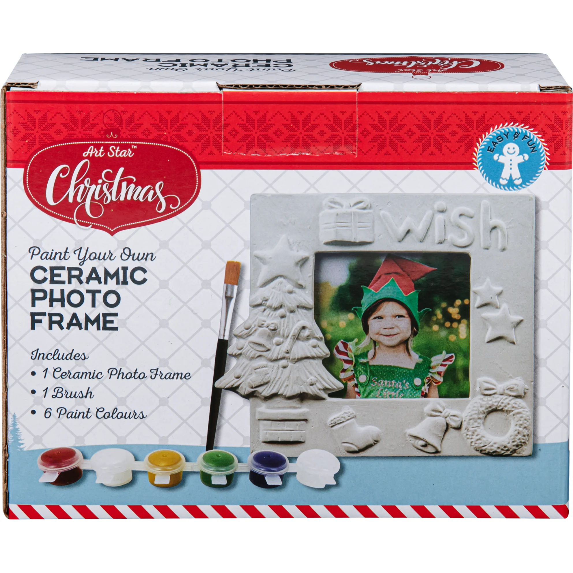 Art Star Christmas Paint Your Own Ceramic Photo Frame Kit - Image 6