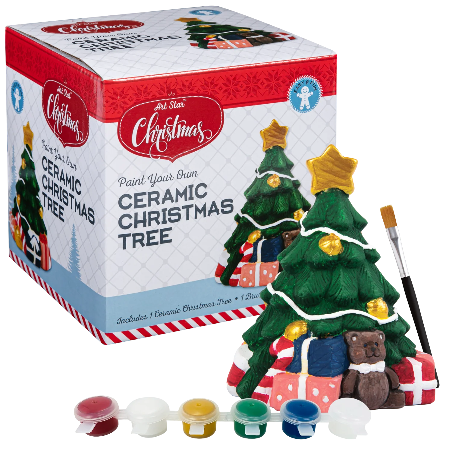 Art Star Christmas Paint Your Own Ceramic Tree Decoration Kit