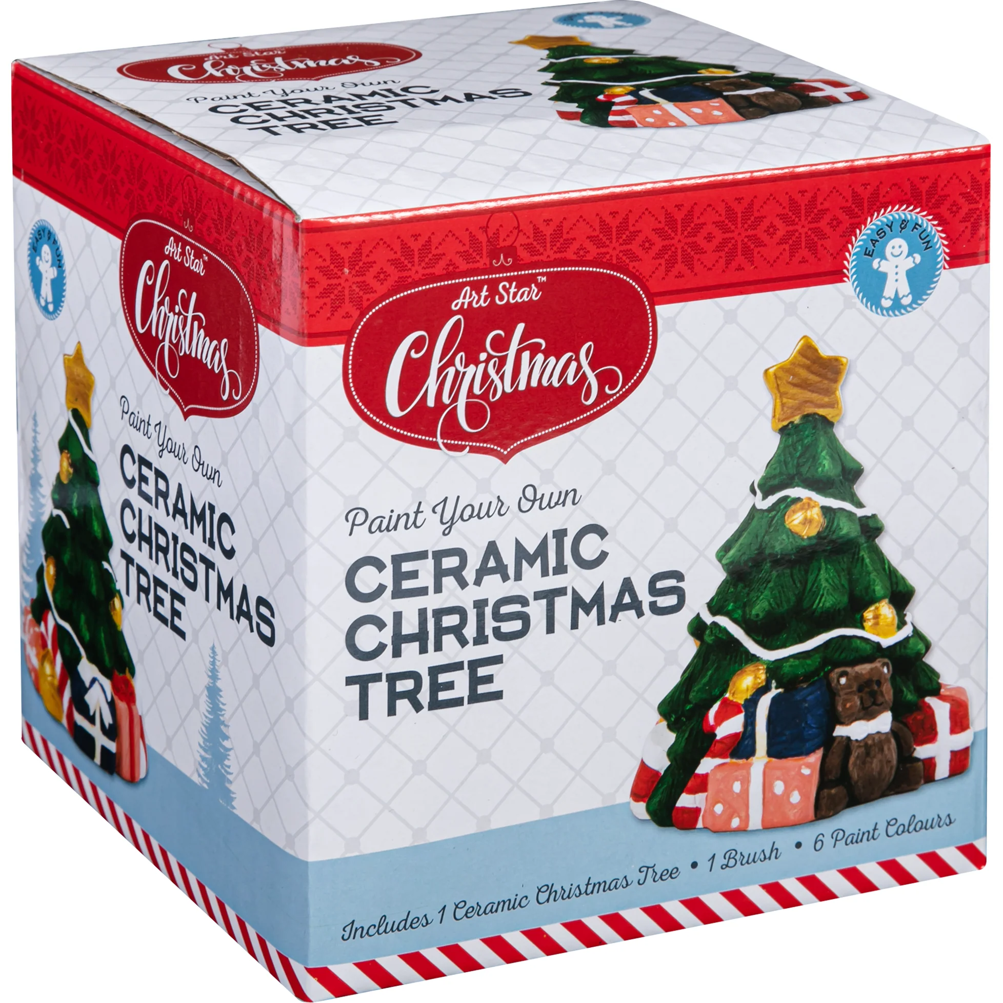 Art Star Christmas Paint Your Own Ceramic Tree Decoration Kit - Image 4