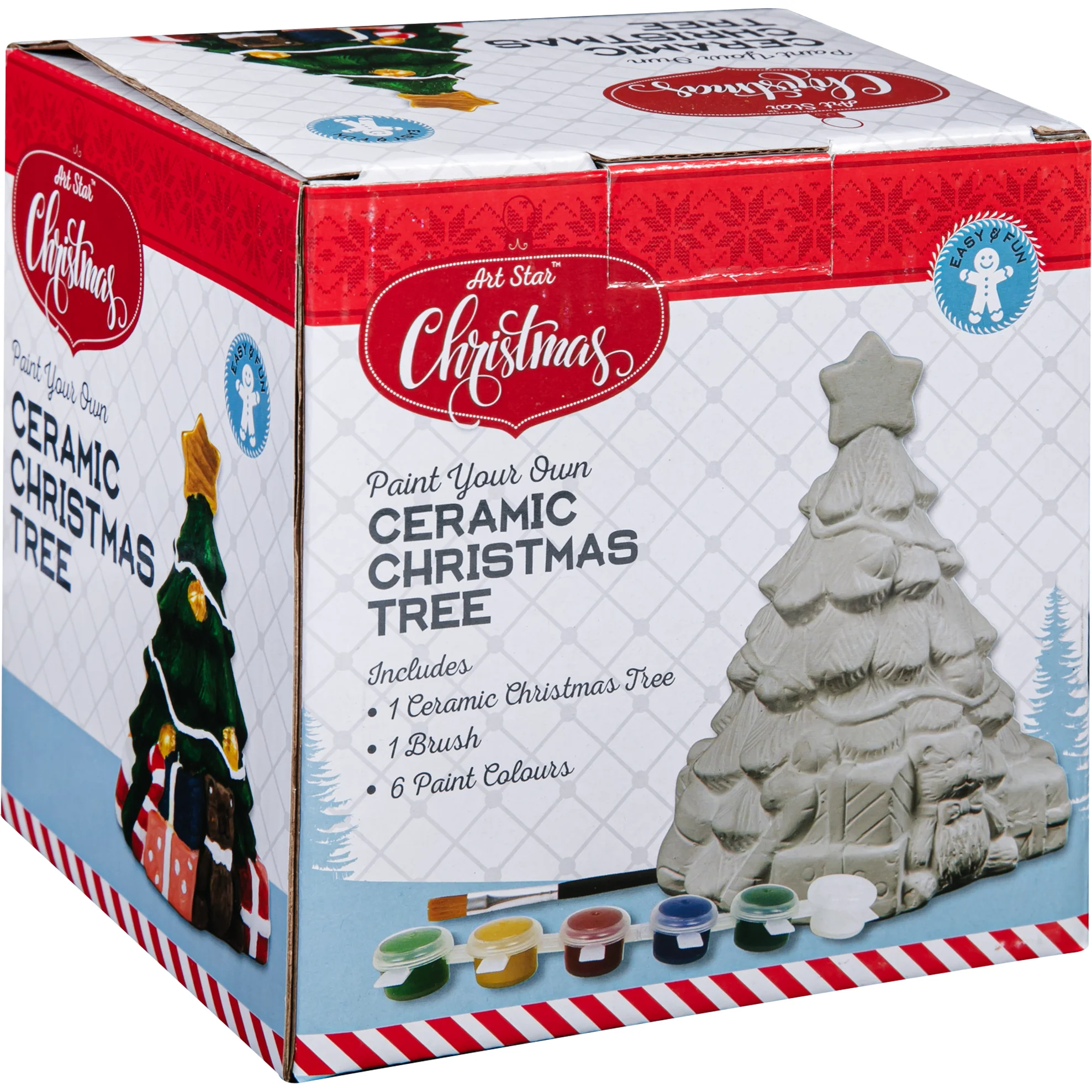 Art Star Christmas Paint Your Own Ceramic Tree Decoration Kit - Image 6