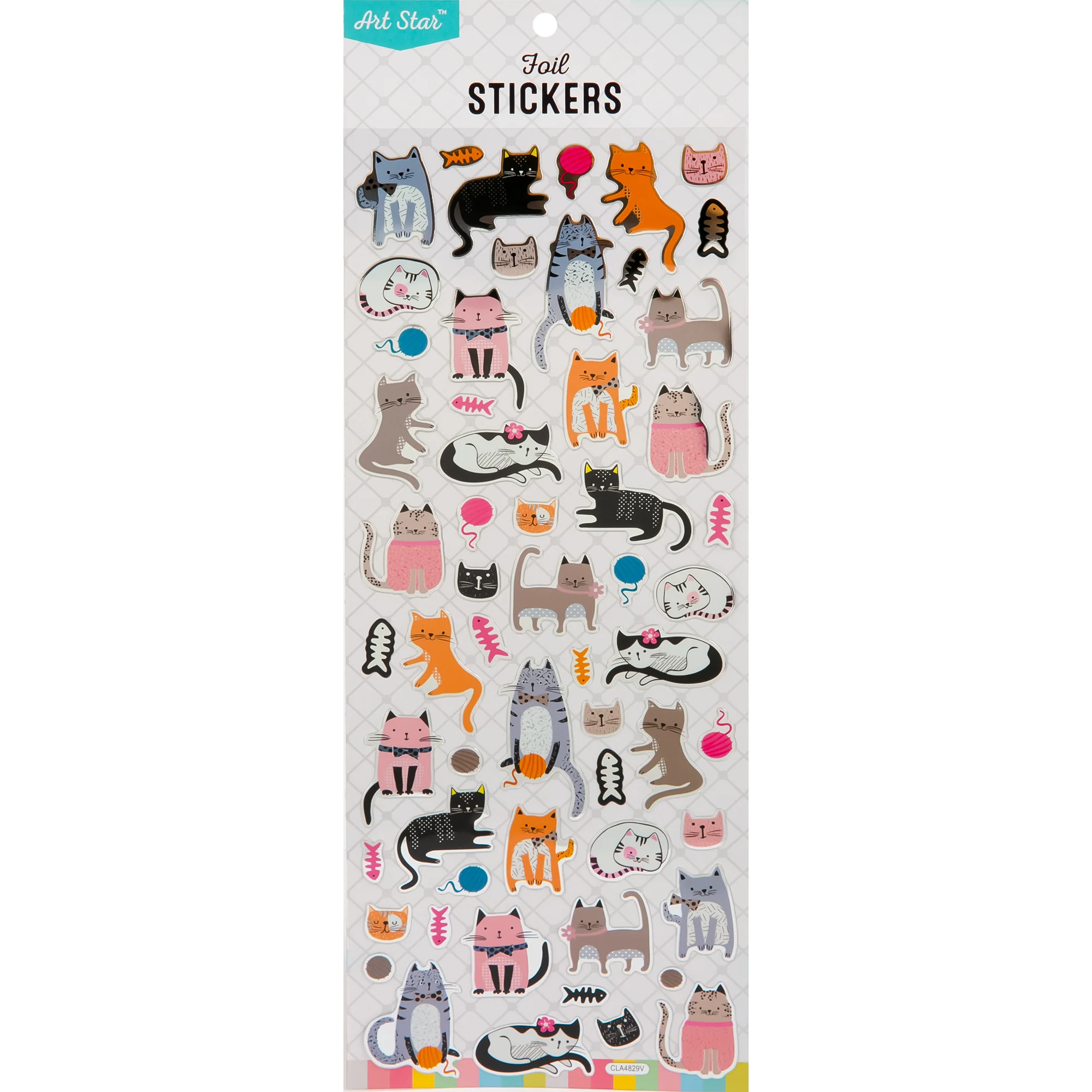 Art Star Foil Stickers Crazy Cats (30 Stickers) - Image 3
