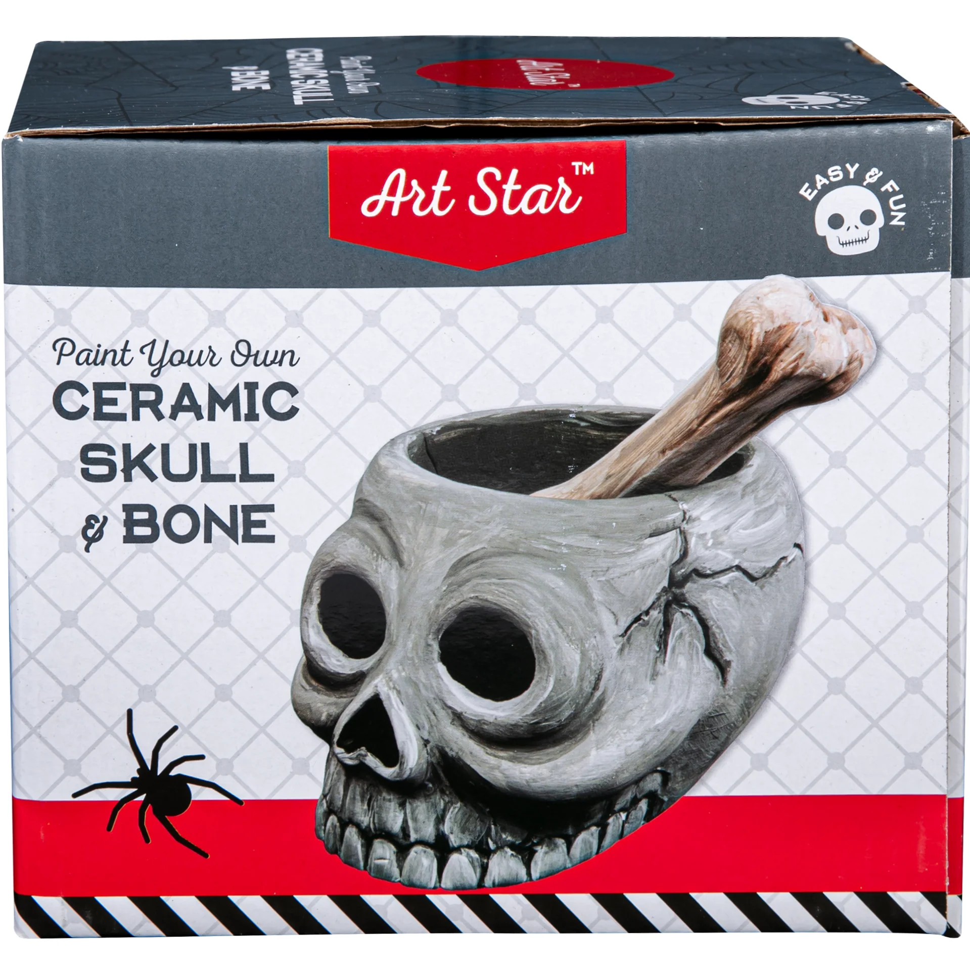 Art Star Halloween Paint Your Own Ceramic Skull and Bone Cruicible (11.1 x 13.5 x 9.2cm) - Image 5