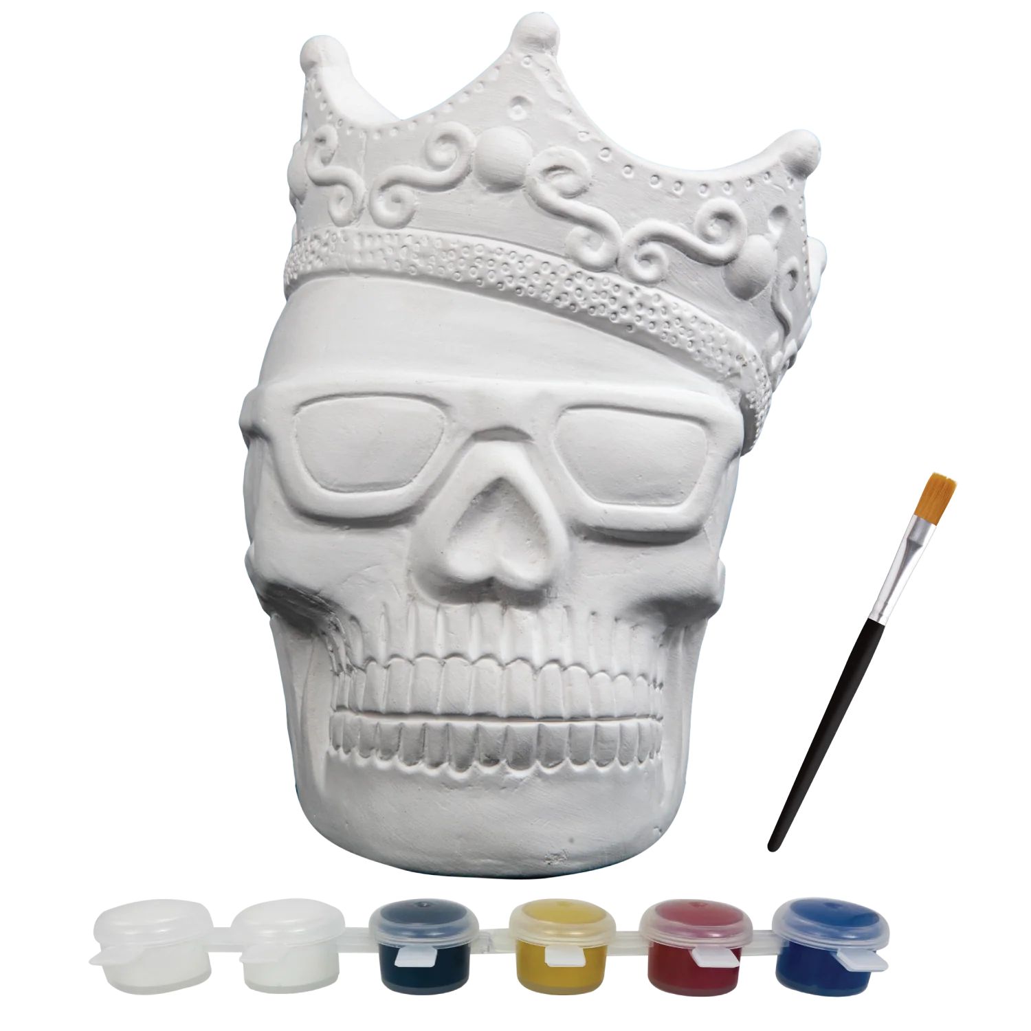 Art Star Halloween Paint Your Own Ceramic Skull with Crown Decoration (15.2 x 11.2 x 12.1cm) - Image 2